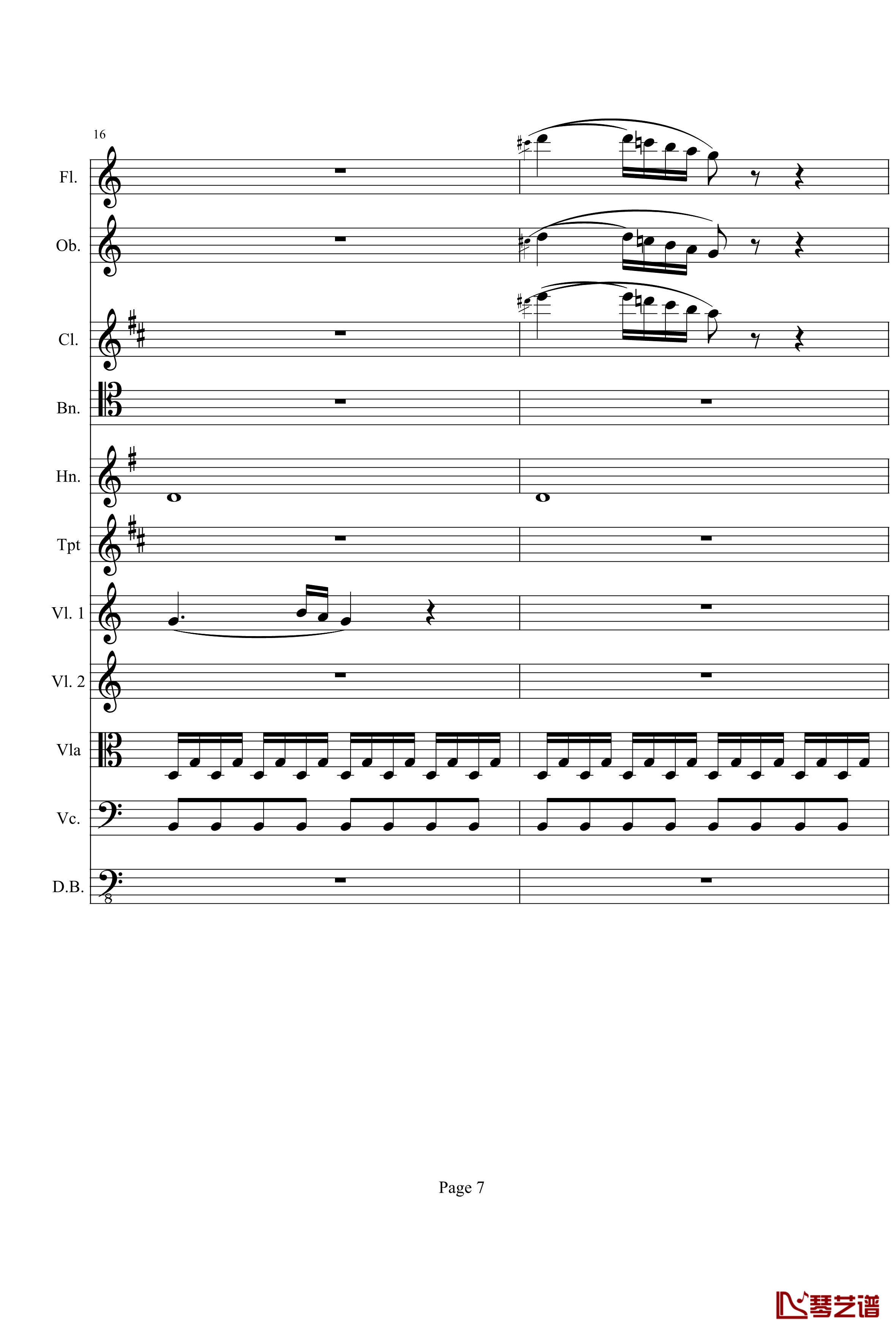 奏鸣曲之交响钢琴谱-第21-Ⅰ-贝多芬-beethoven7