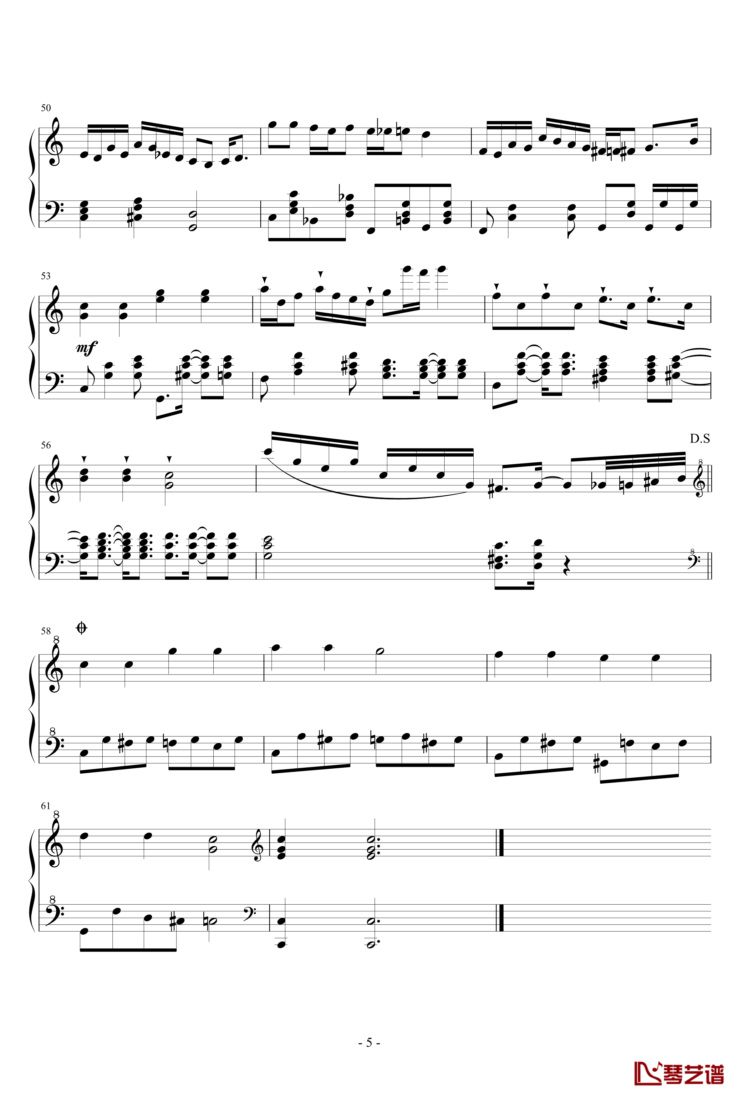 小星星钢琴谱-梦乐师5