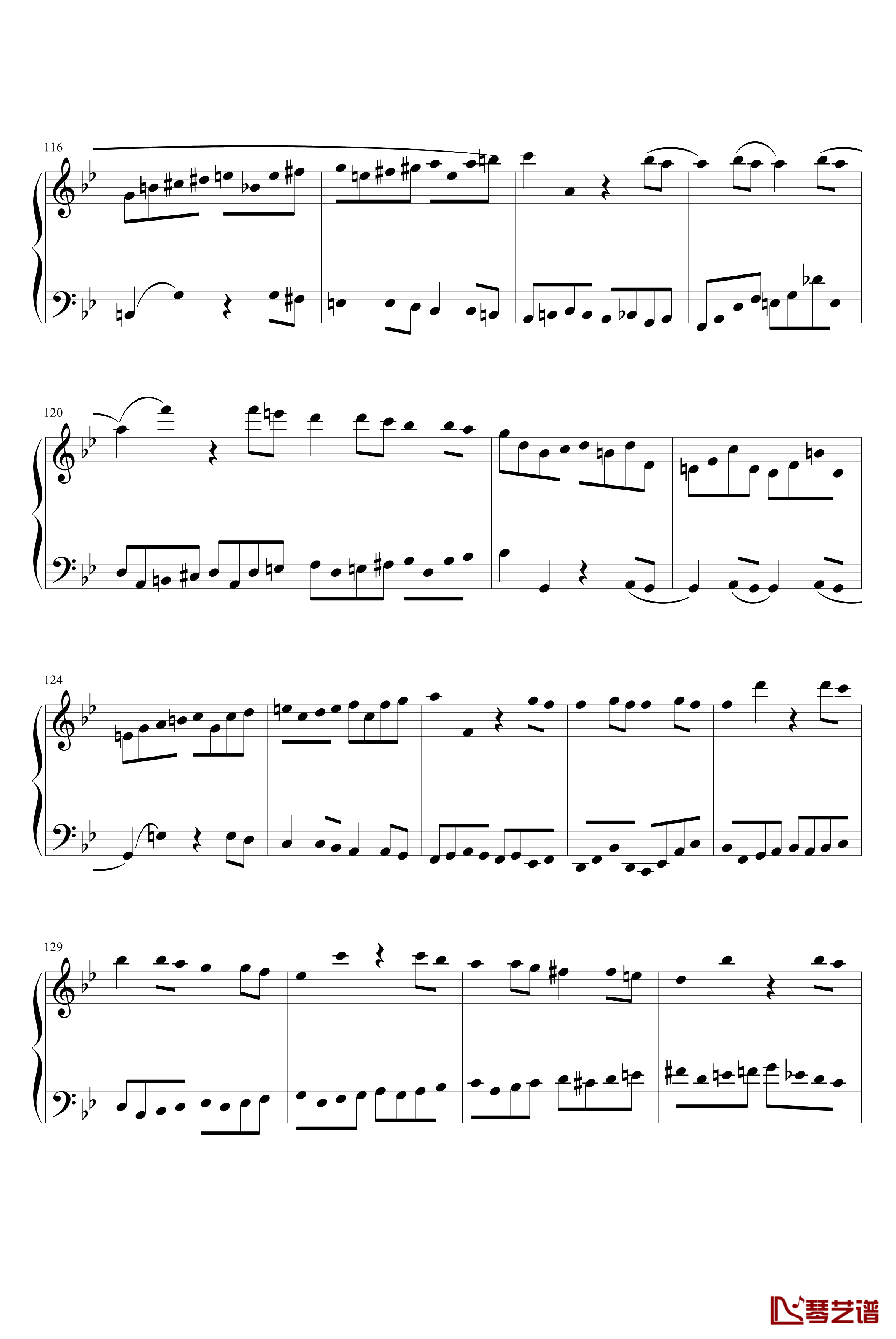 第四十号交响曲钢琴谱-第一乐章-莫扎特7