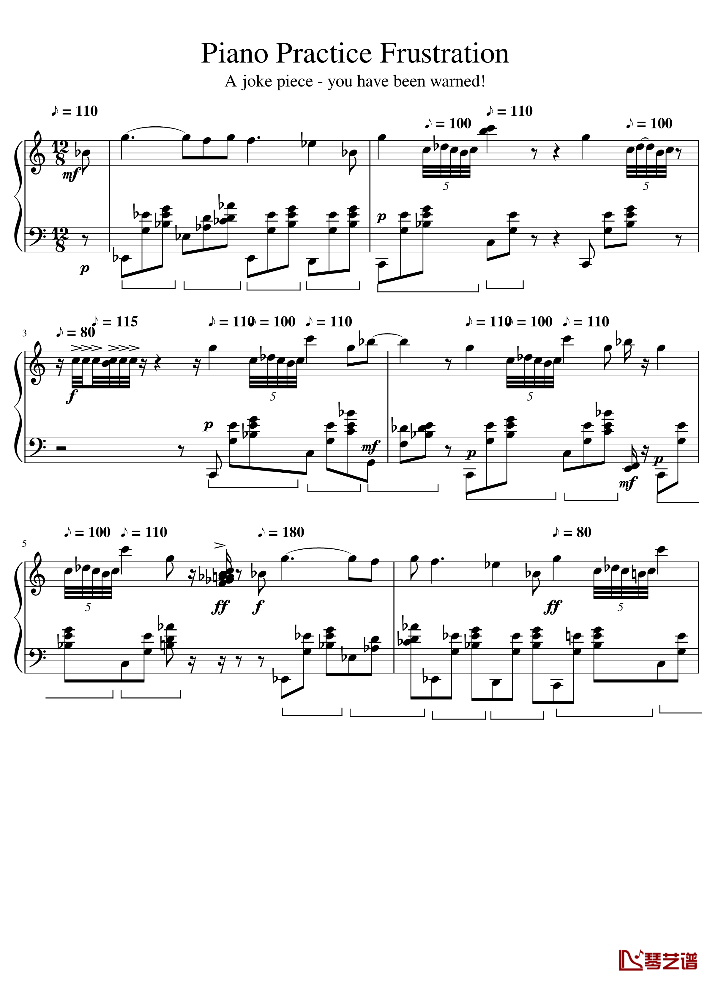 Piano Practice Frustration钢琴谱-肖邦-chopin1