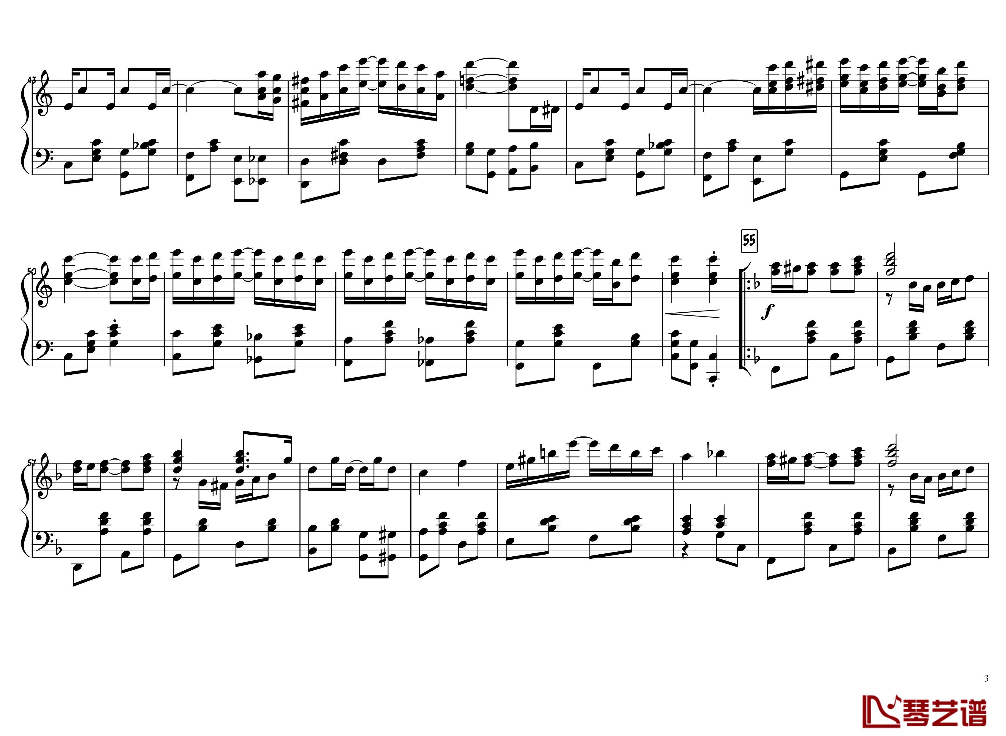 The Entertainer钢琴谱-Scott Joplin3