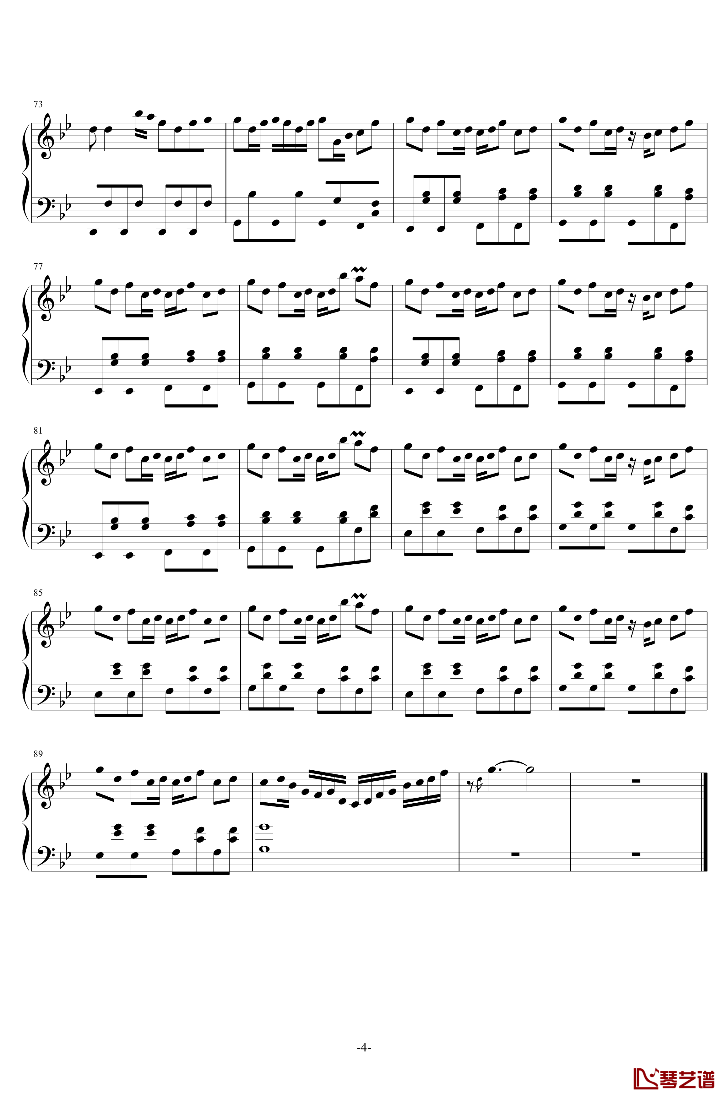 夜桜吹雪钢琴谱-Yosakura Fubuki-A.SAKA4
