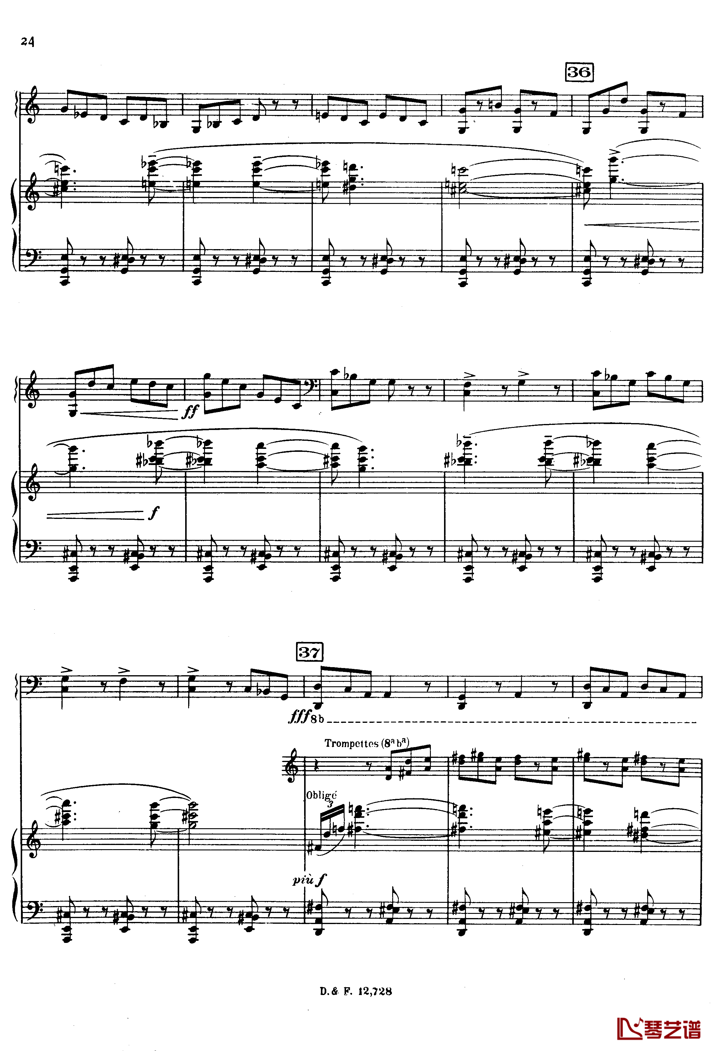 左手钢琴协奏曲钢琴谱-拉威尔-Ravel24