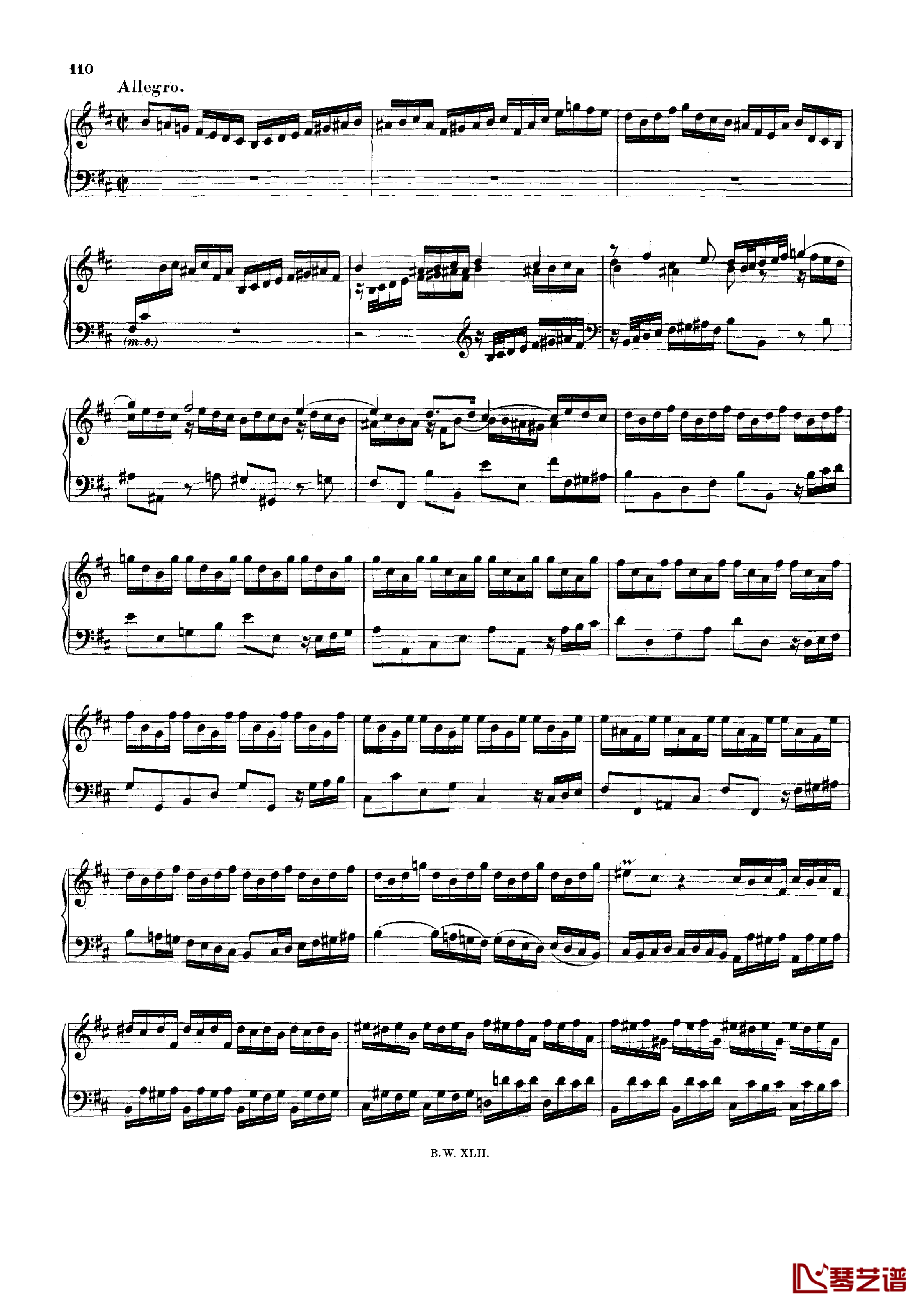 降B小调协奏曲钢琴谱-巴赫3