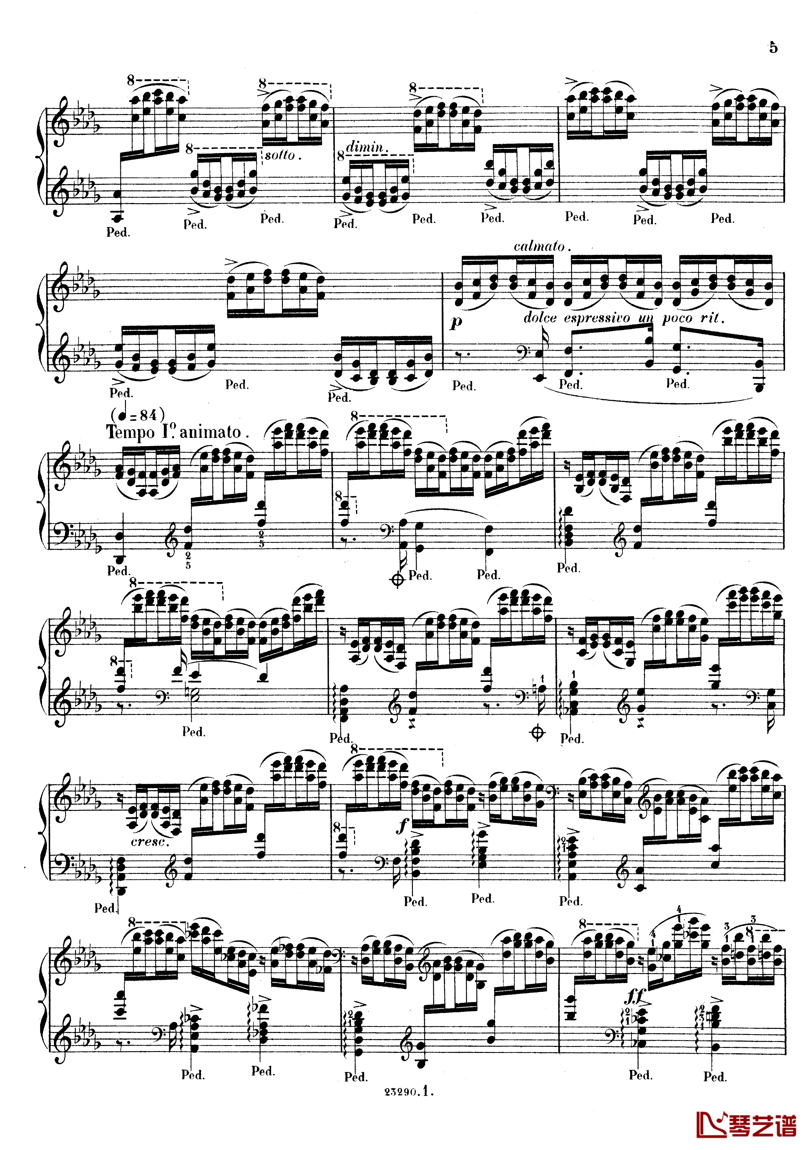 降D大调音乐会练习曲 Op.10No.1-斯甘巴蒂5