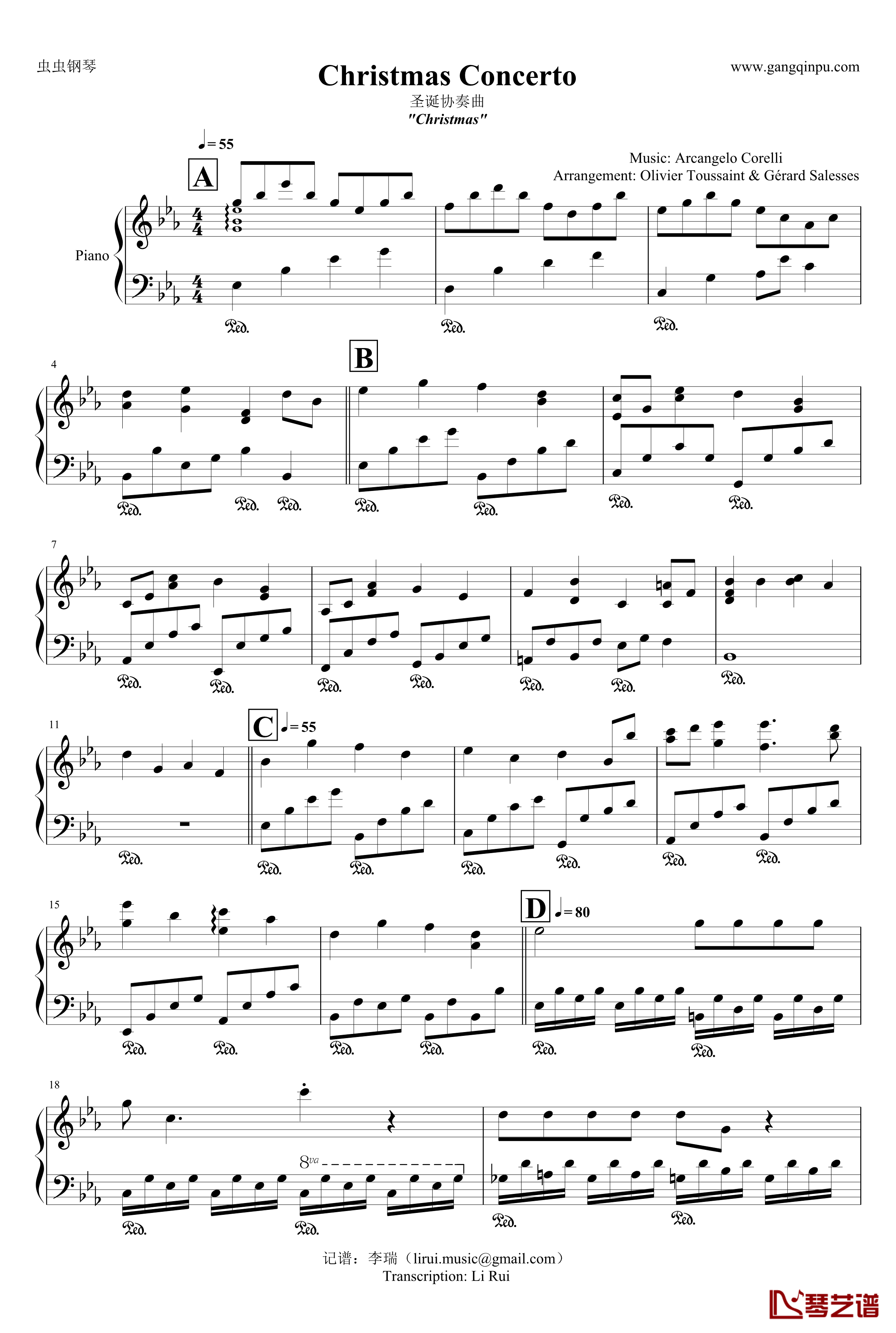 圣诞协奏曲钢琴谱-克莱德曼1
