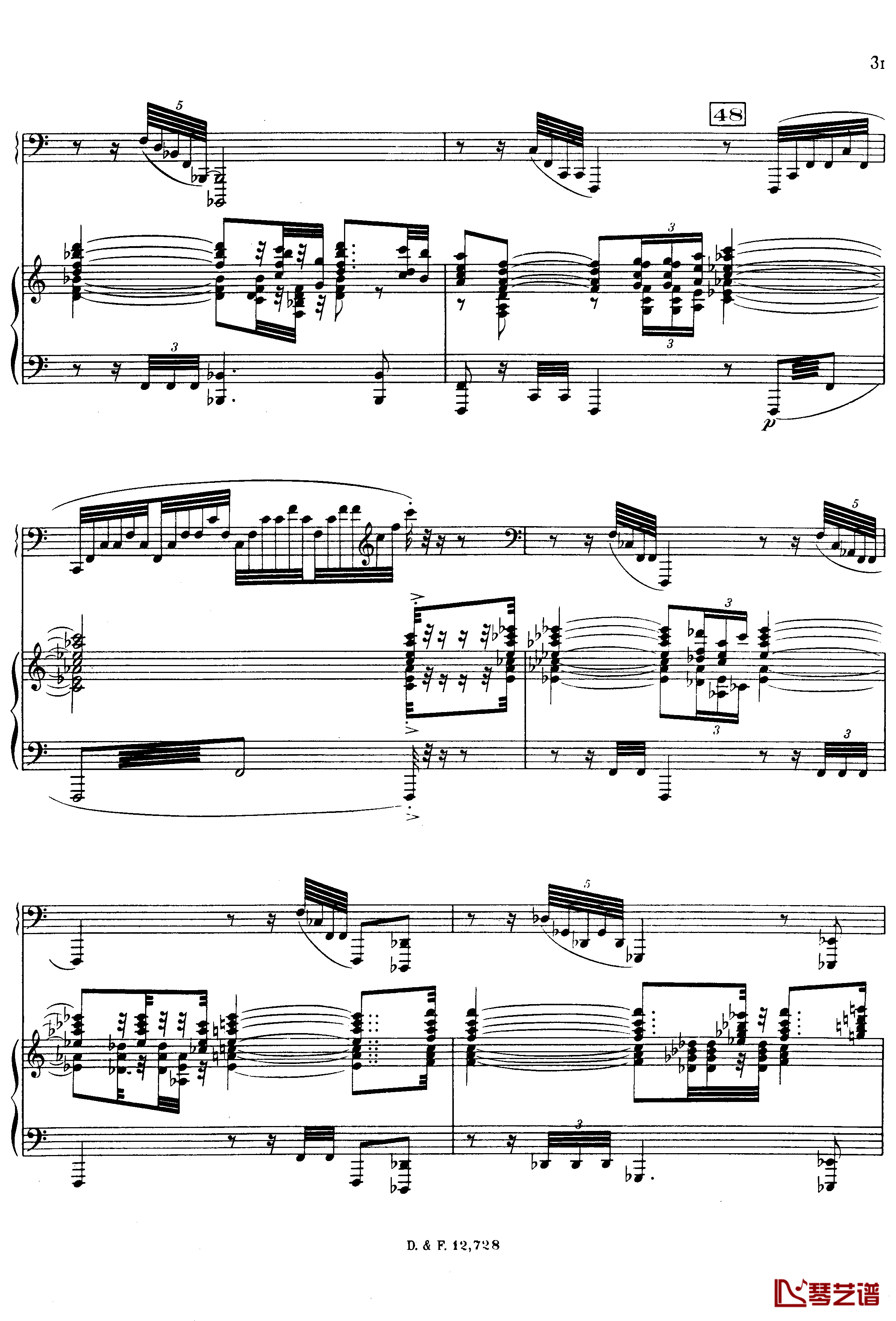 左手钢琴协奏曲钢琴谱-拉威尔-Ravel31