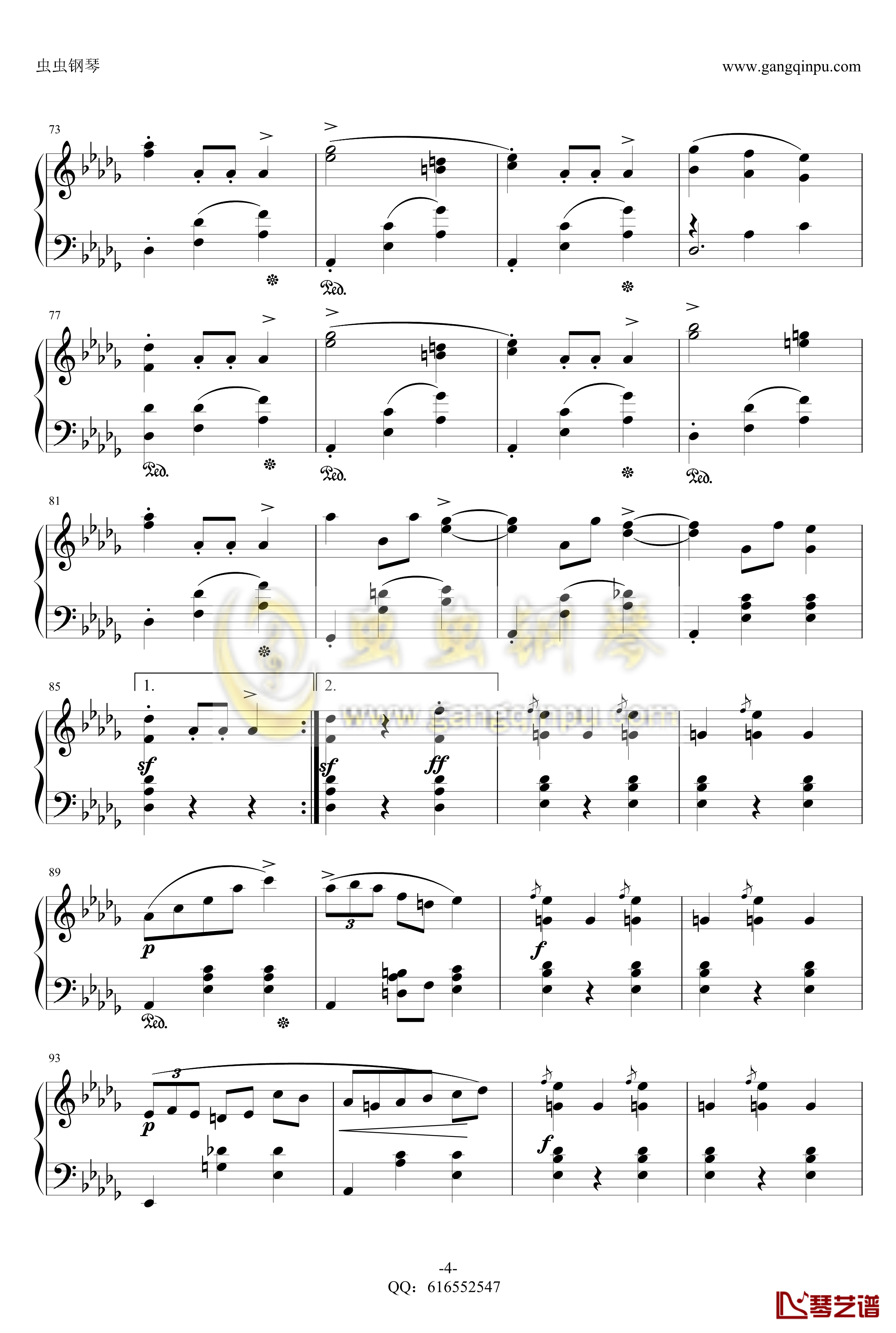 降E大调辉煌的大圆舞曲钢琴谱-金龙鱼-肖邦-chopin-4