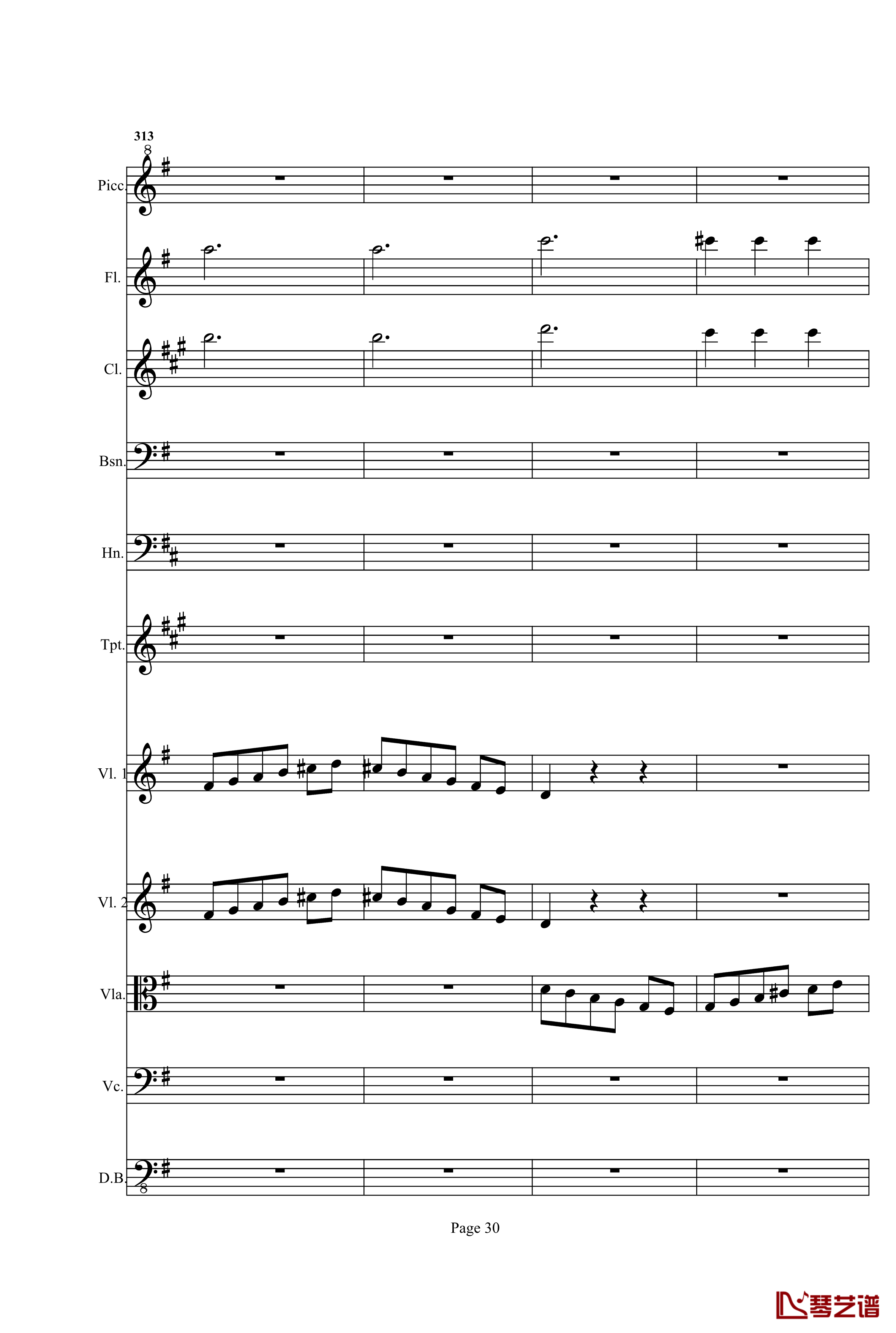 奏鸣曲之交响钢琴谱-第25首-Ⅰ-贝多芬-beethoven30
