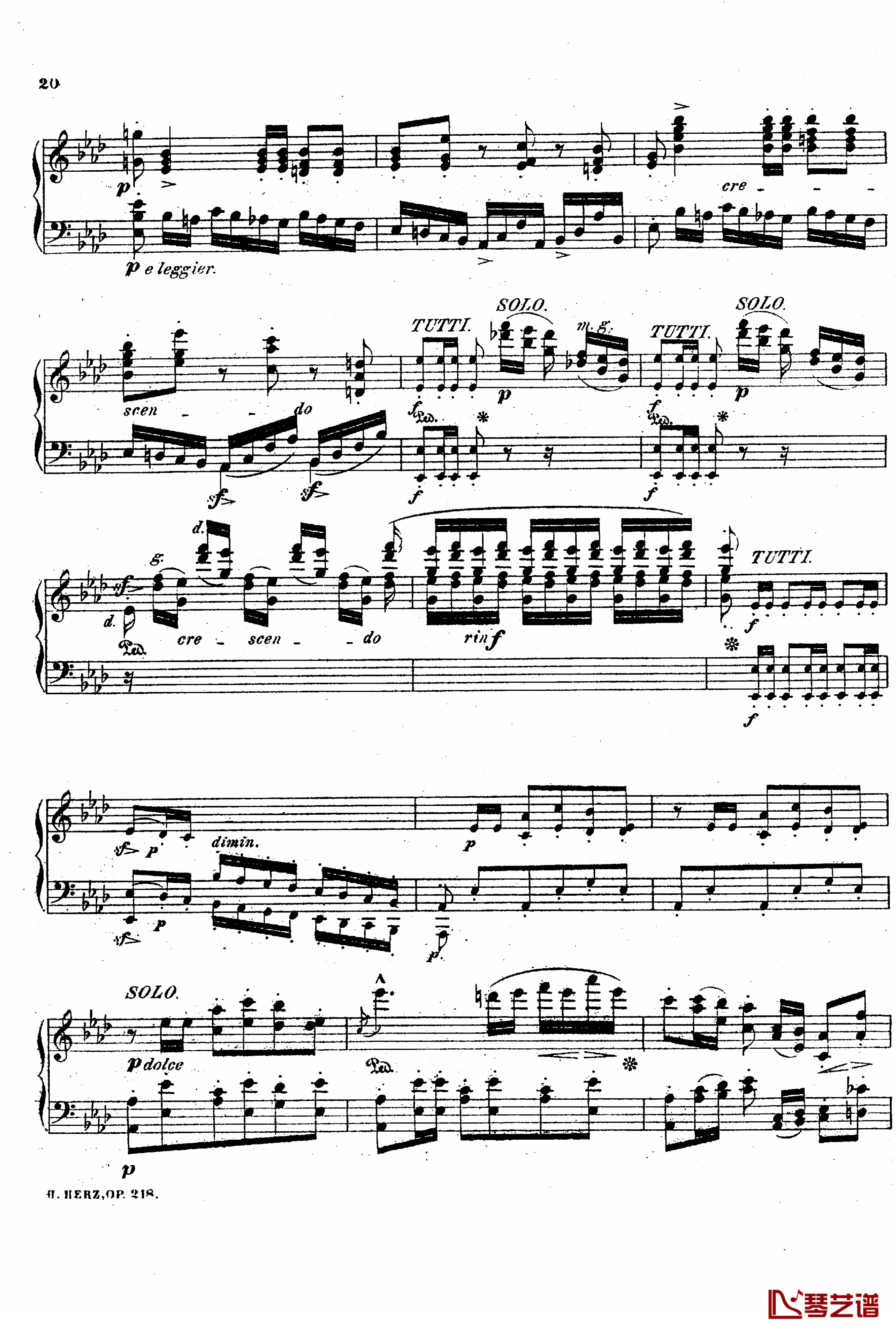 降A大调第八钢琴协奏曲Op.218钢琴谱-赫尔兹19