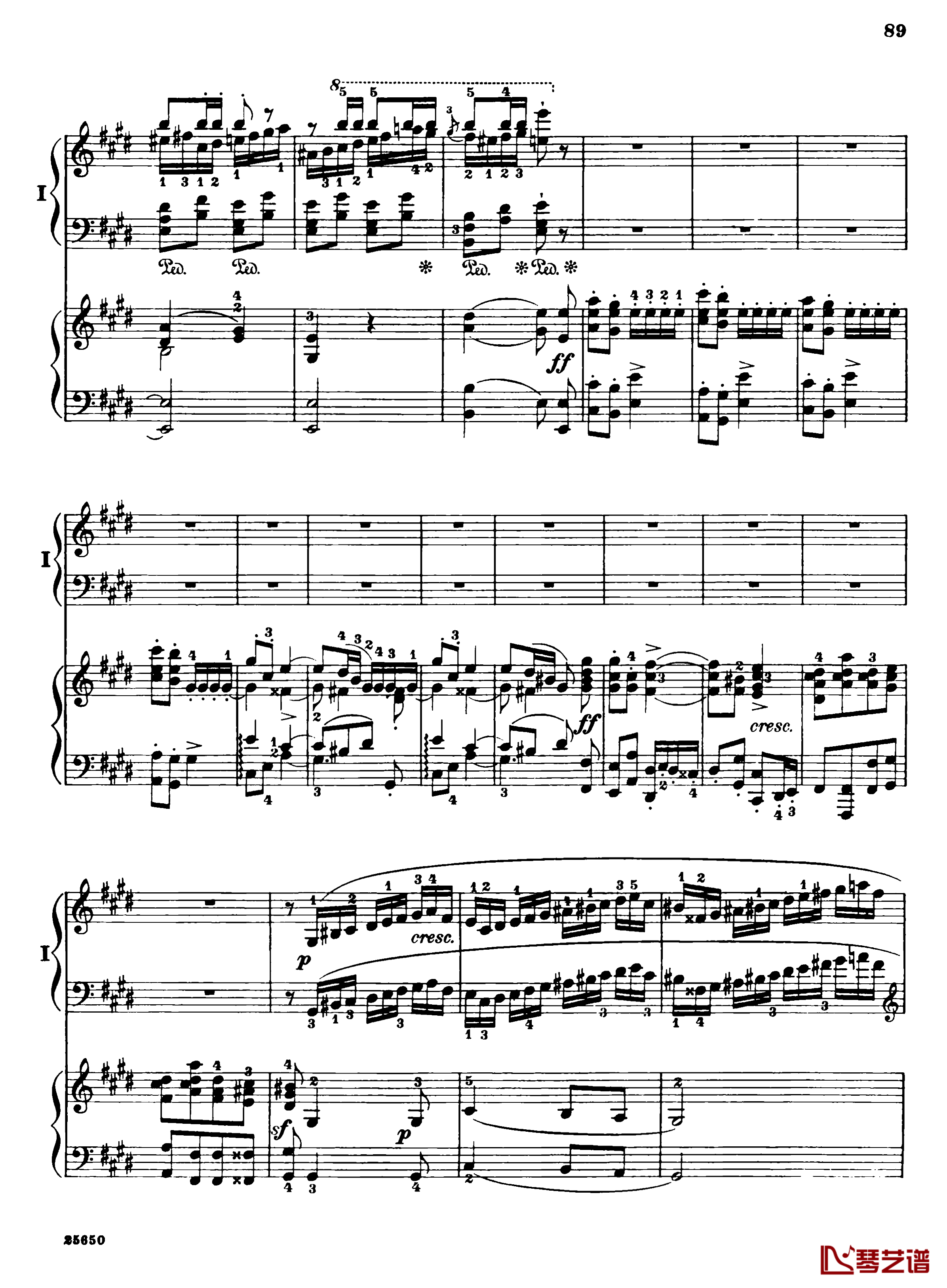 肖邦第一钢琴协奏曲钢琴谱-肖邦91
