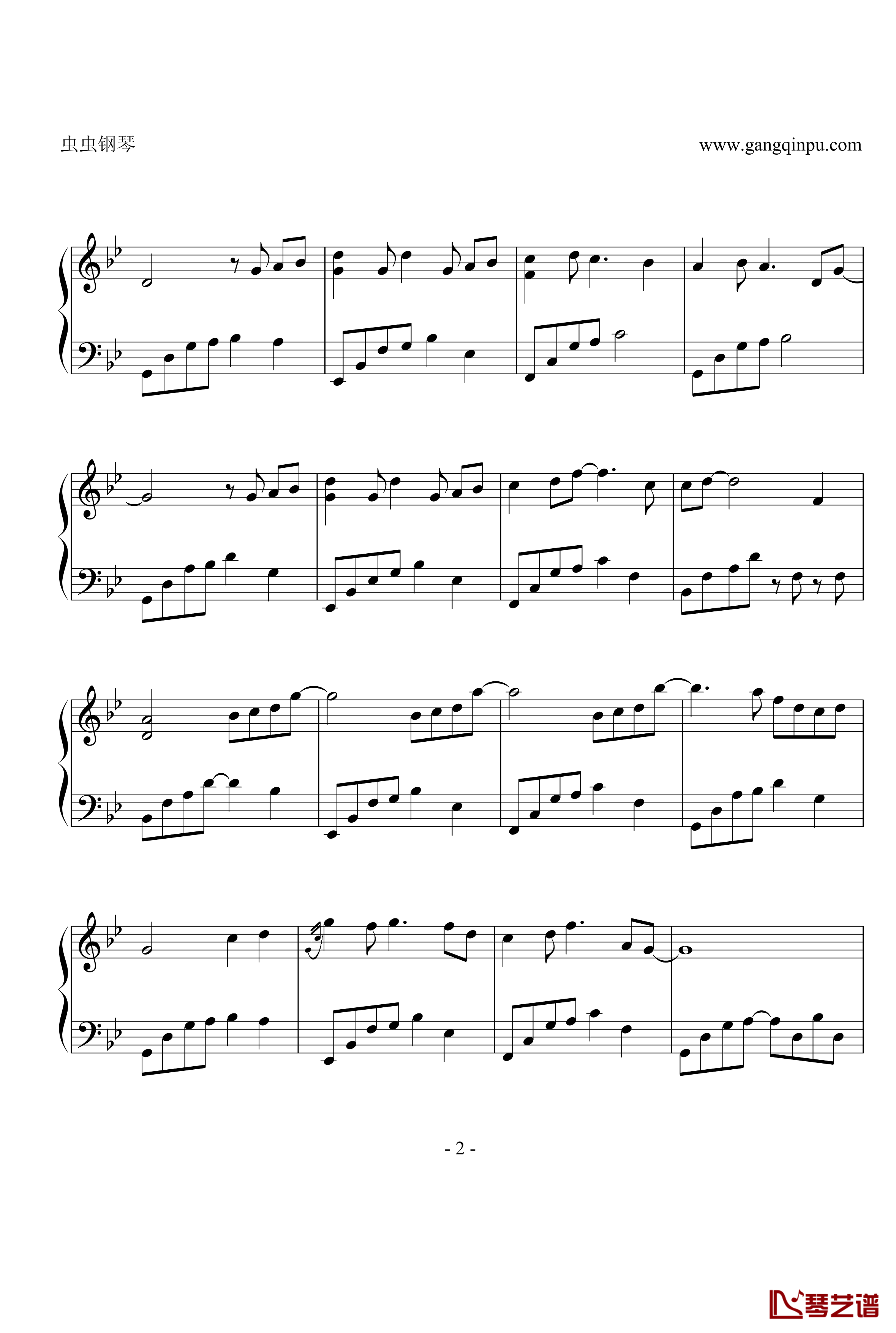 花的微笑钢琴谱-绝对原版-石进-夜的钢琴曲2