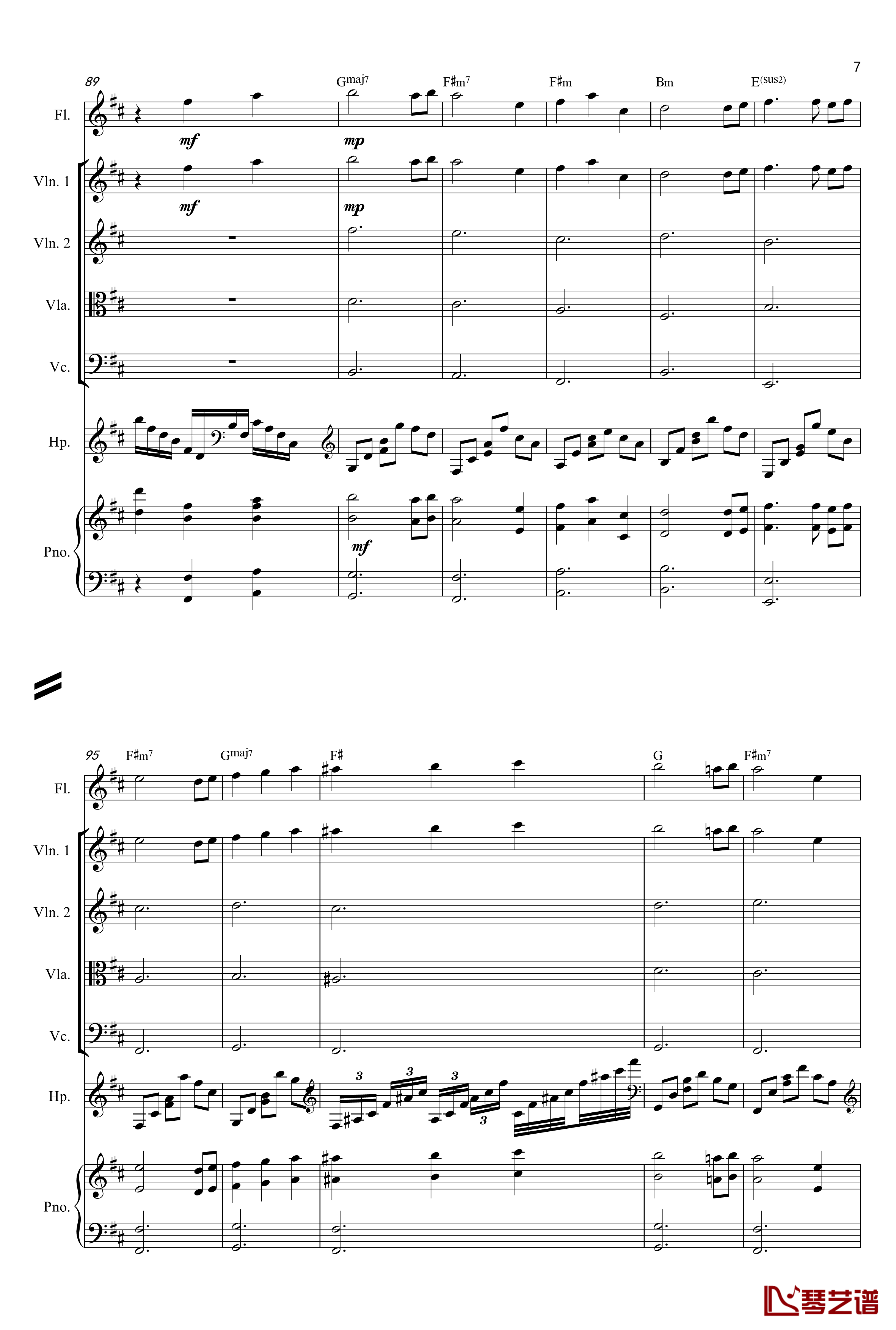 缘之空ED钢琴谱-遠い空へヨスガノソラメインテ マ总谱7