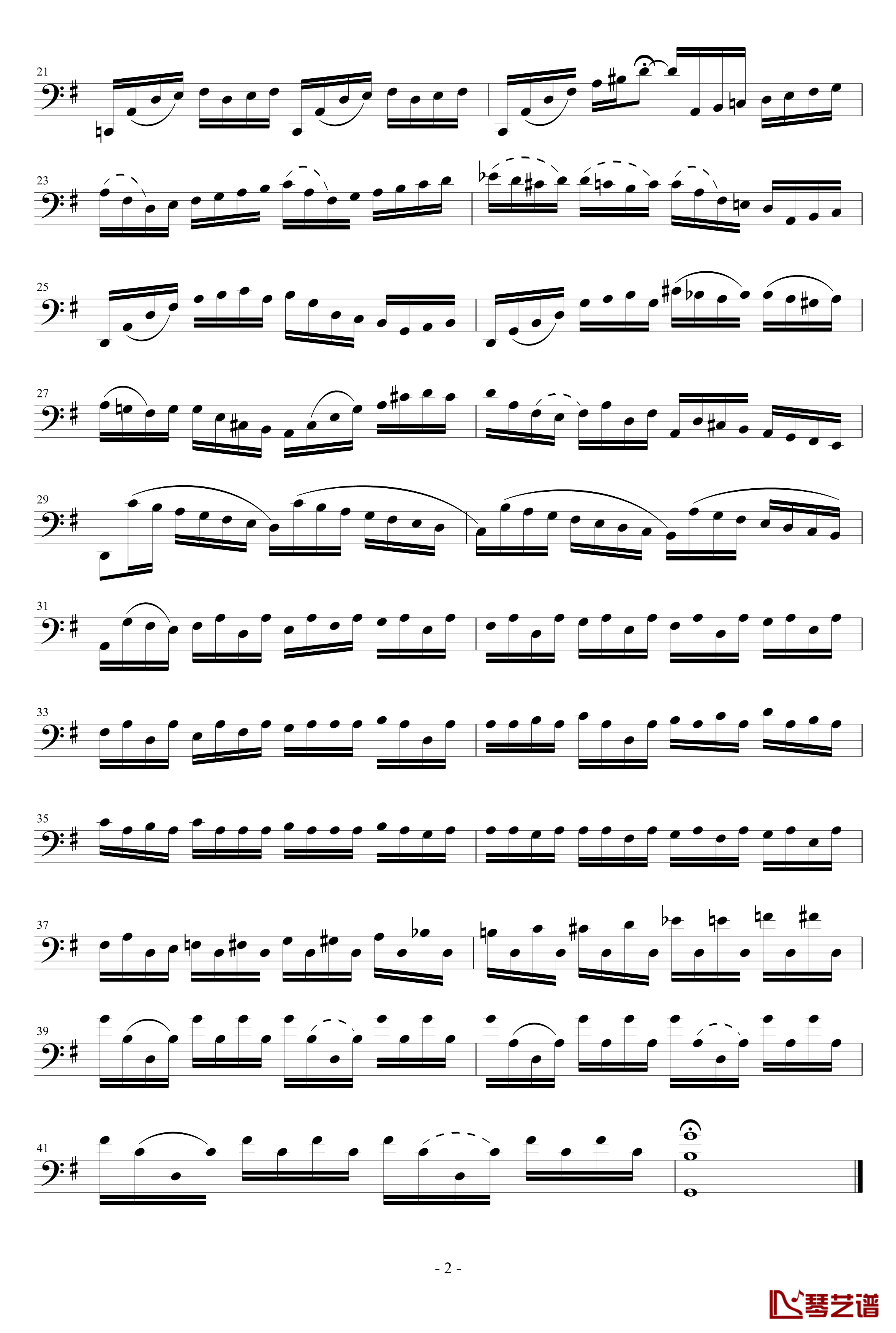 巴赫大提琴钢琴谱-1-雅克·奥芬巴赫2