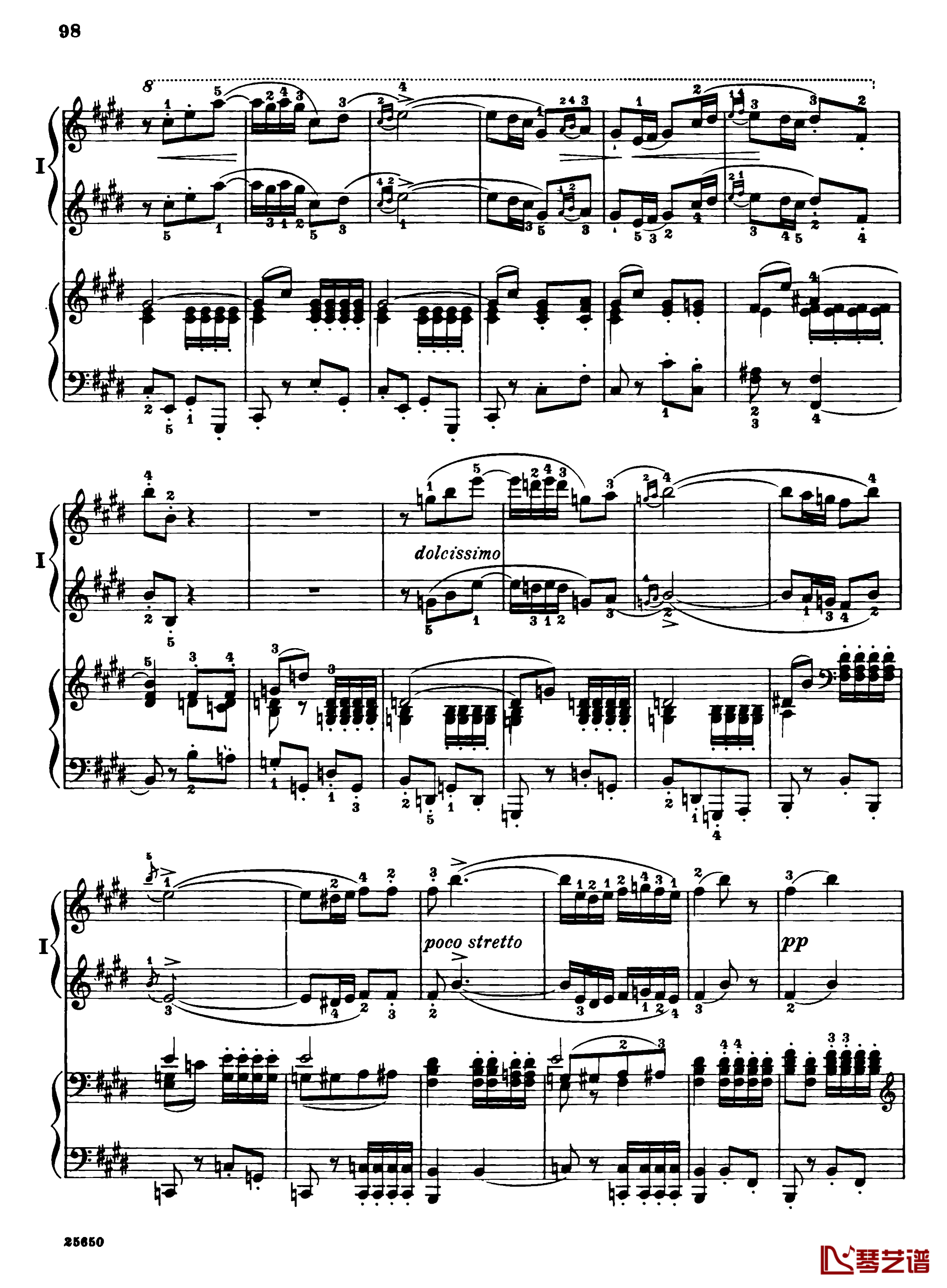 肖邦第一钢琴协奏曲钢琴谱-肖邦100