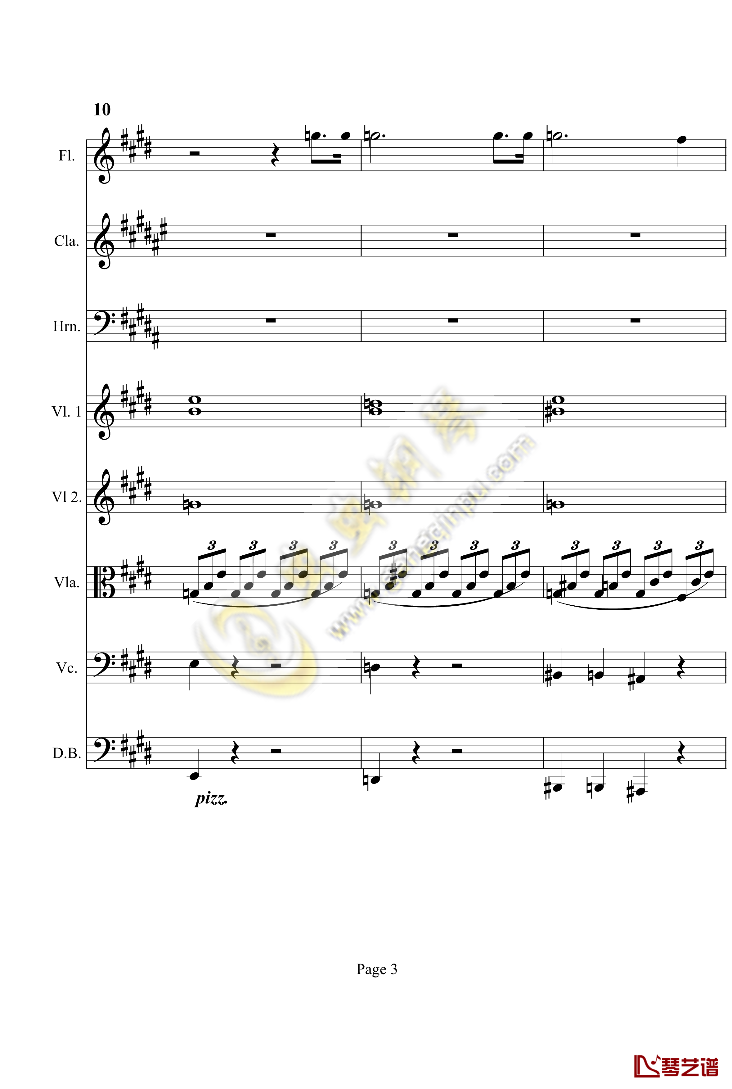 奏鸣曲之交响第14首钢琴谱-贝多芬-beethoven3
