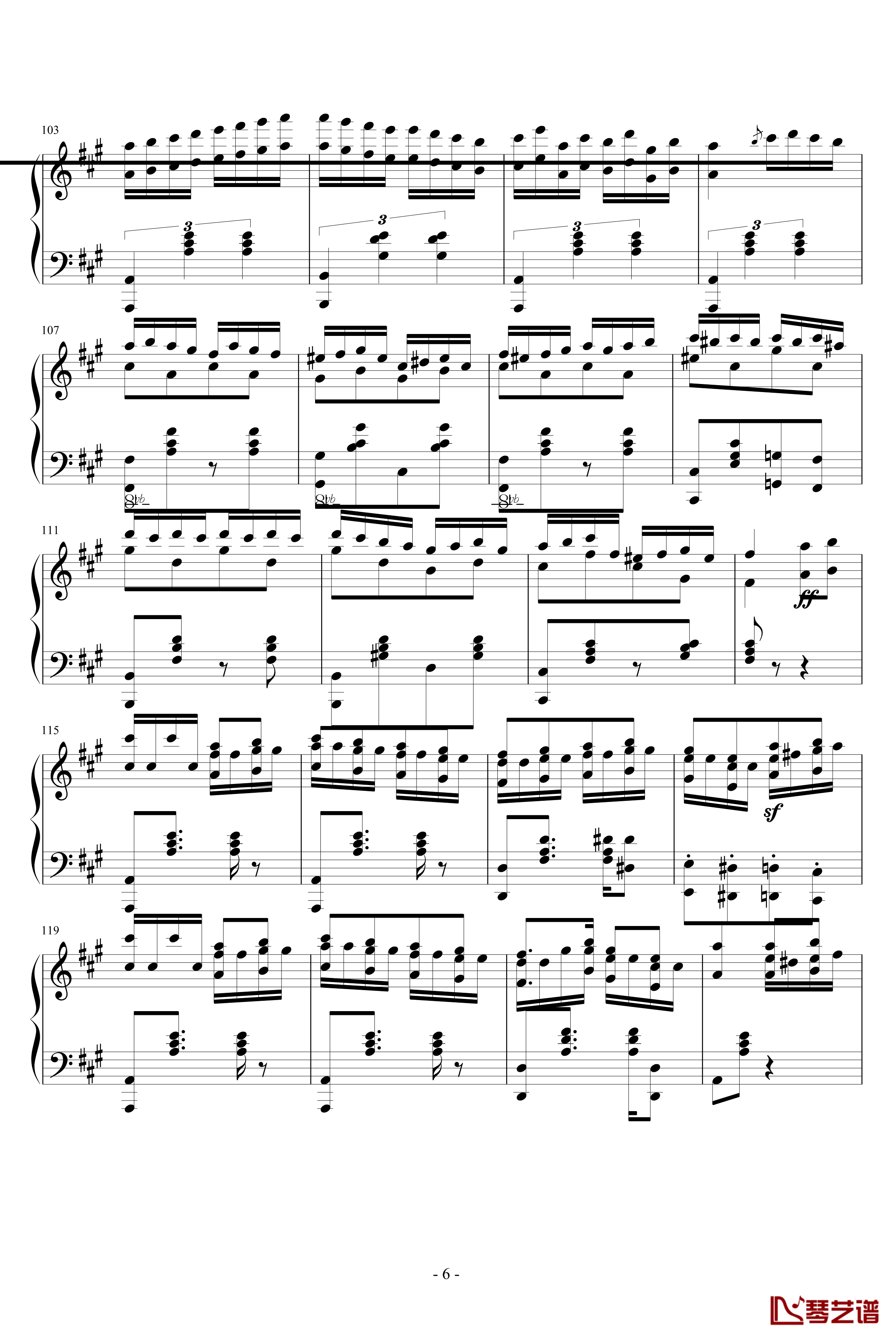 土耳其进行曲钢琴谱-爵士版-莫扎特6