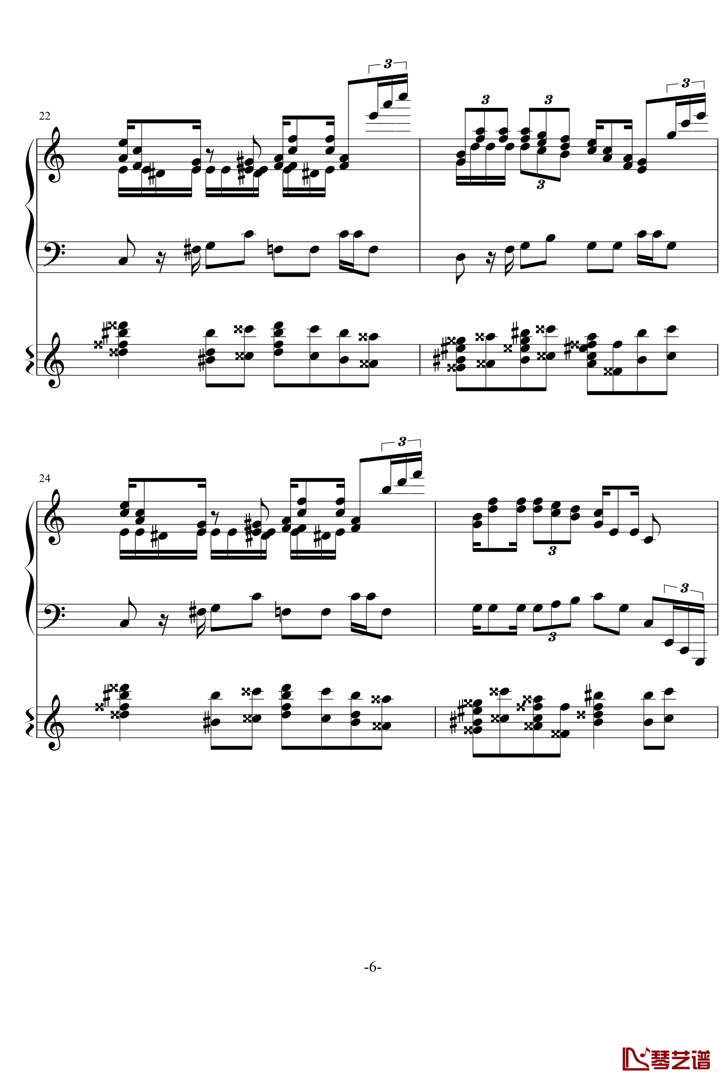 莫扎特和任天堂的故事钢琴谱-超级玛莉6