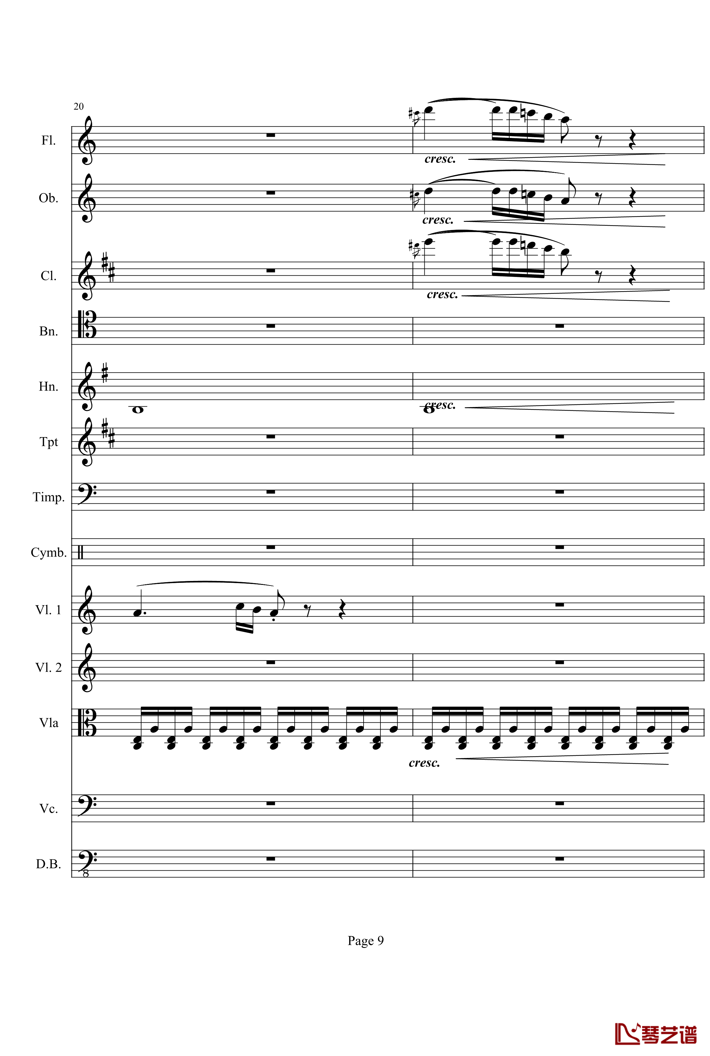奏鸣曲之交响钢琴谱-第21-Ⅰ-贝多芬-beethoven9