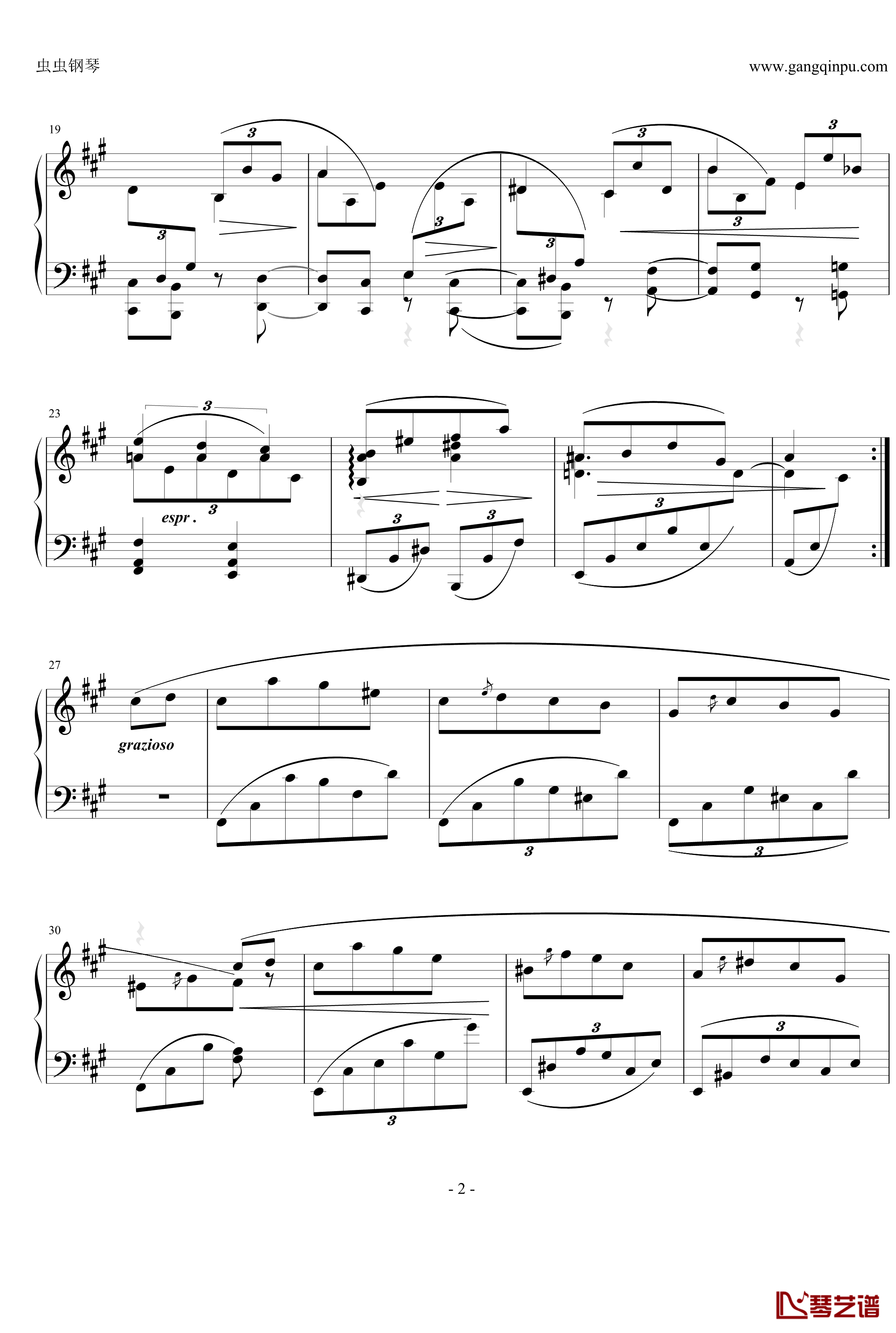 间奏曲钢琴谱 Op.76  No.6-勃拉姆斯-Brahms2