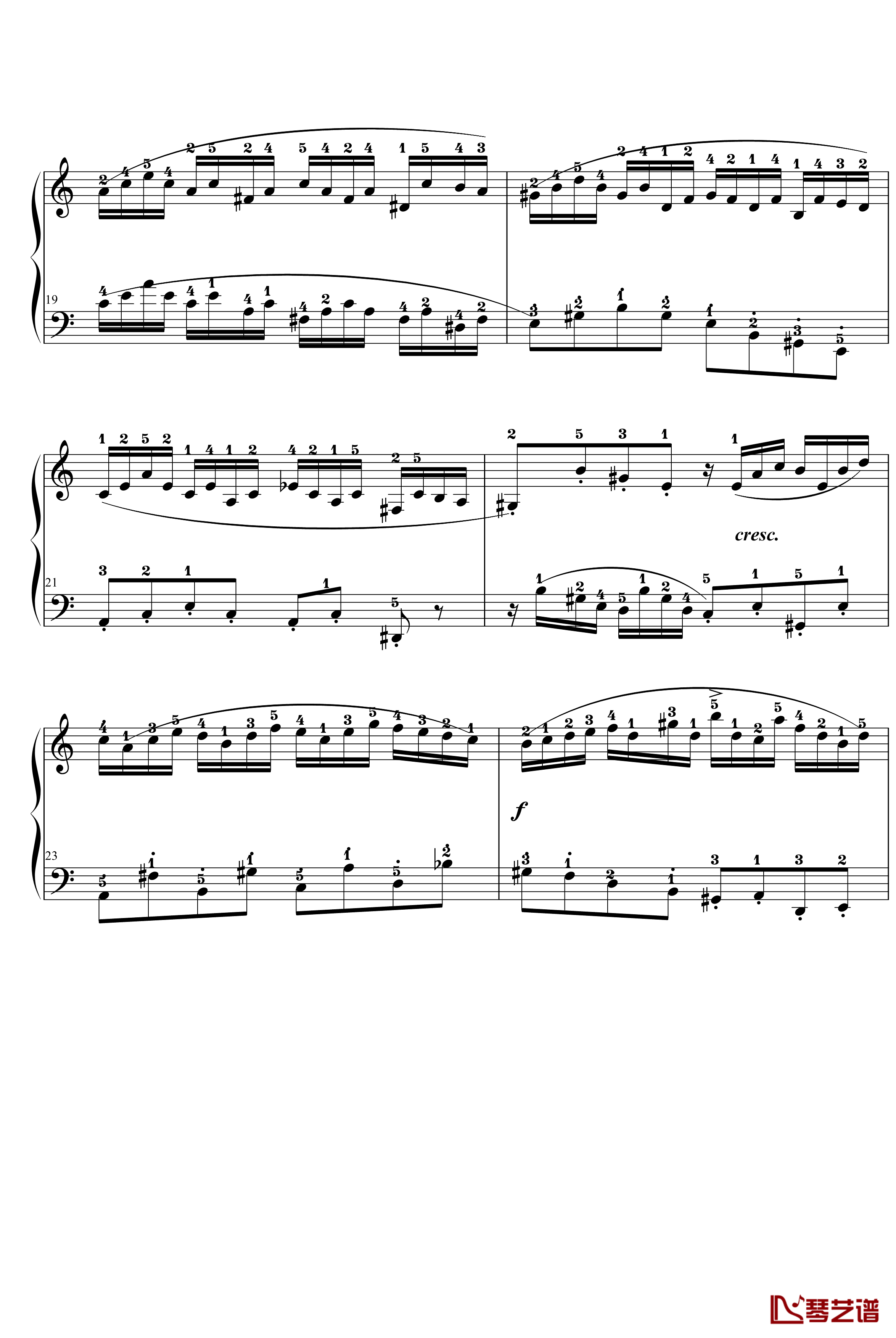 二部创意曲钢琴谱-No.13-巴赫-P.E.Bach4