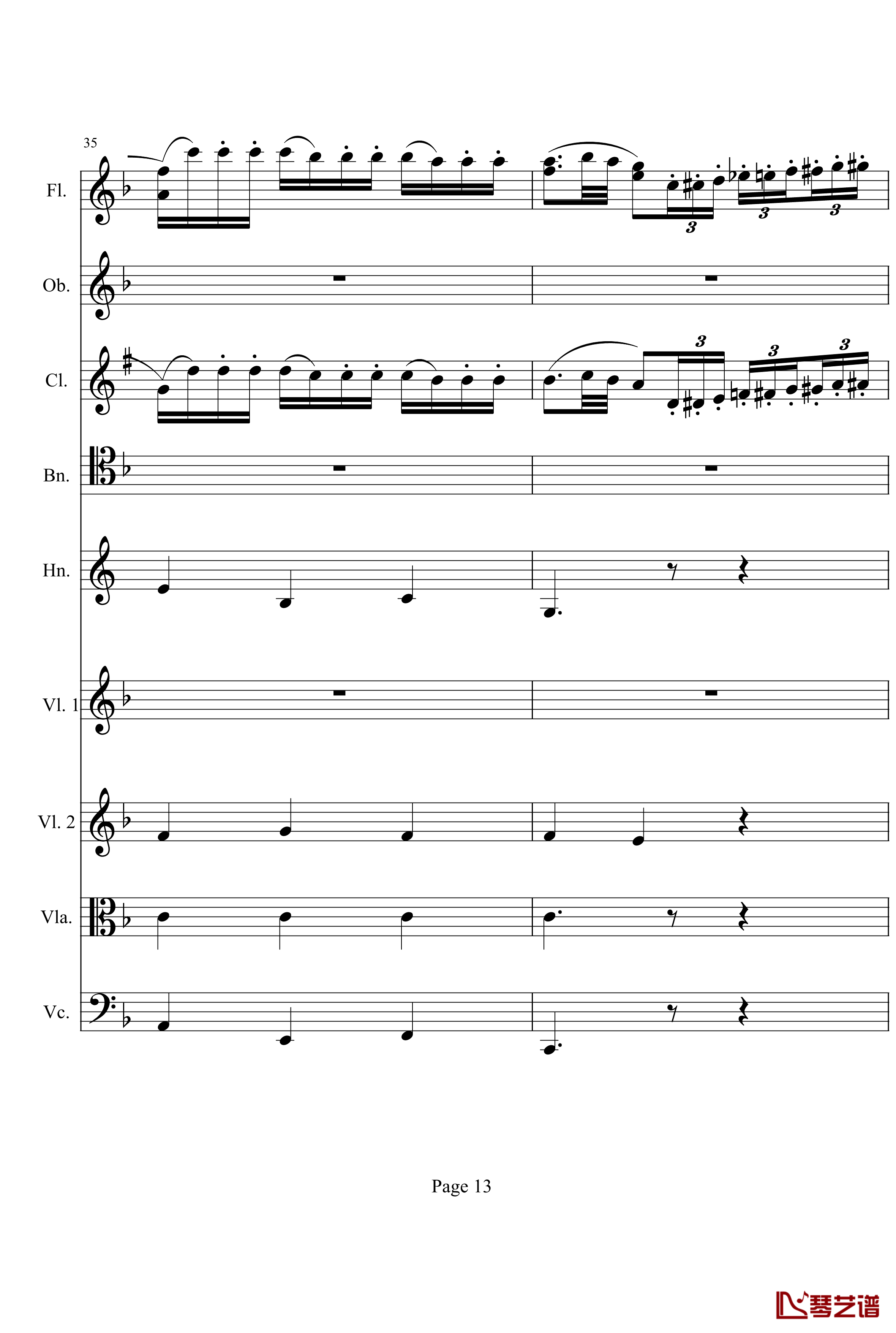 奏鸣曲之交响钢琴谱-第1首-Ⅱ-贝多芬-beethoven13