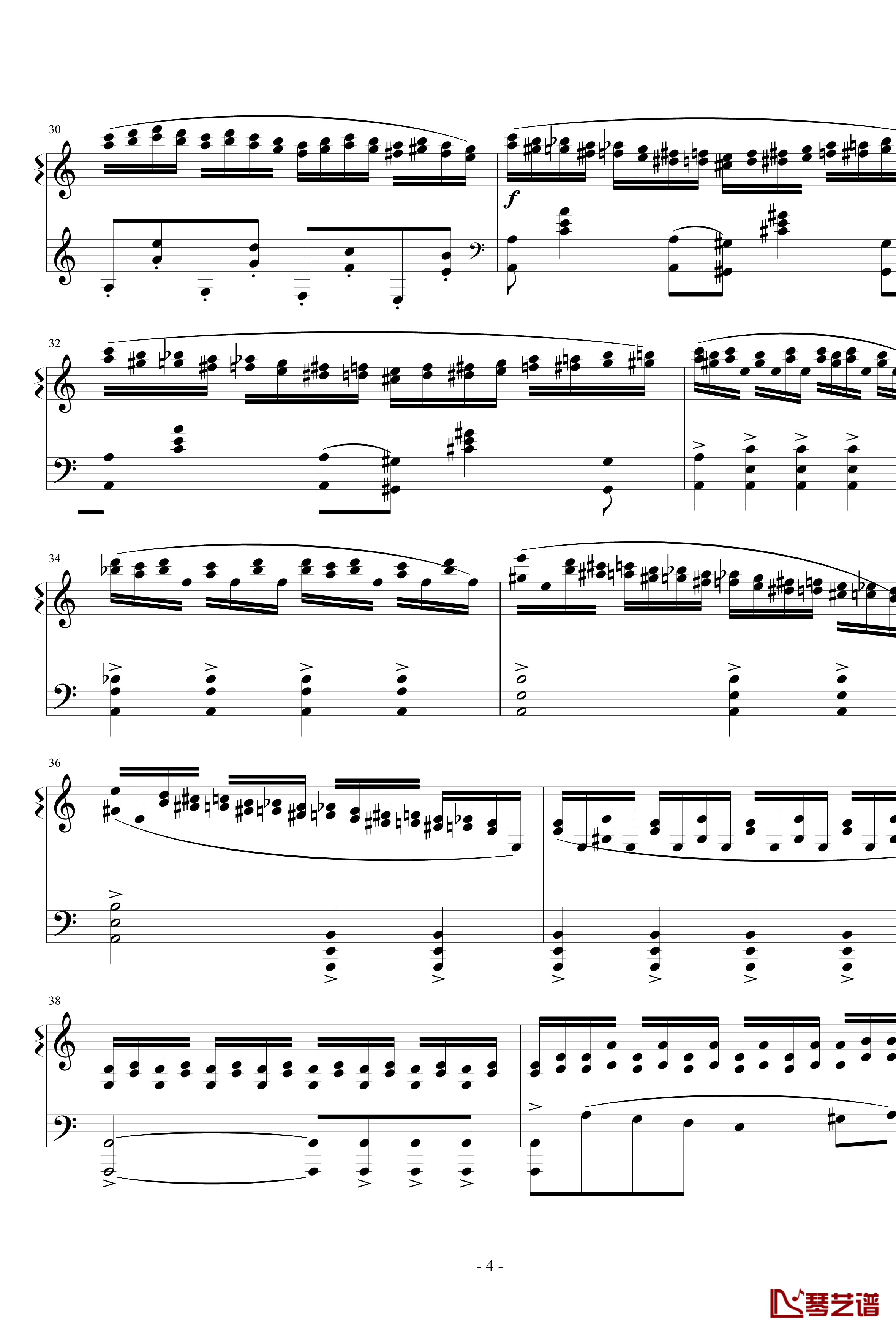 Etude in A Minor钢琴谱-Mazeppa秋涯4