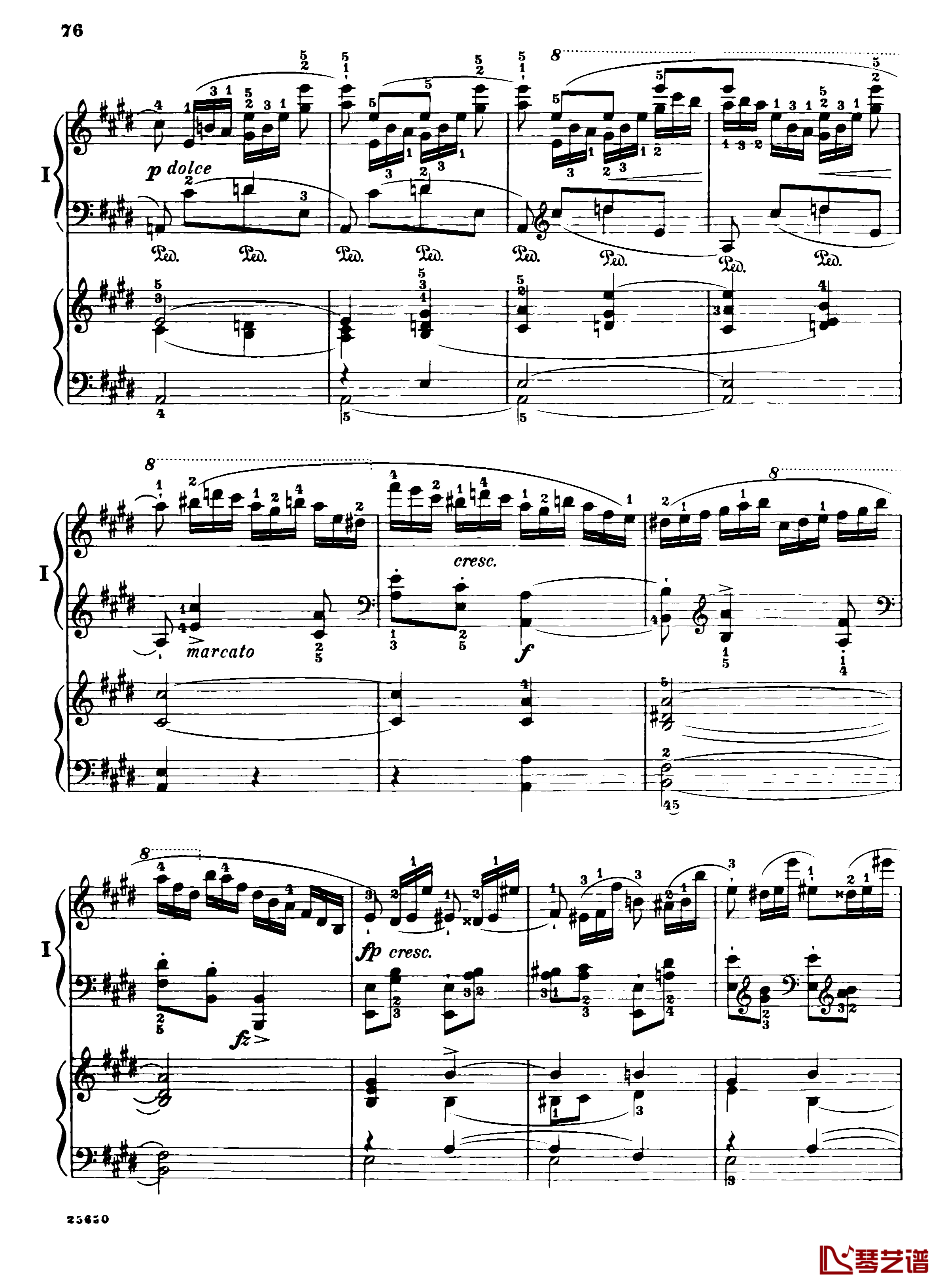 肖邦第一钢琴协奏曲钢琴谱-肖邦78