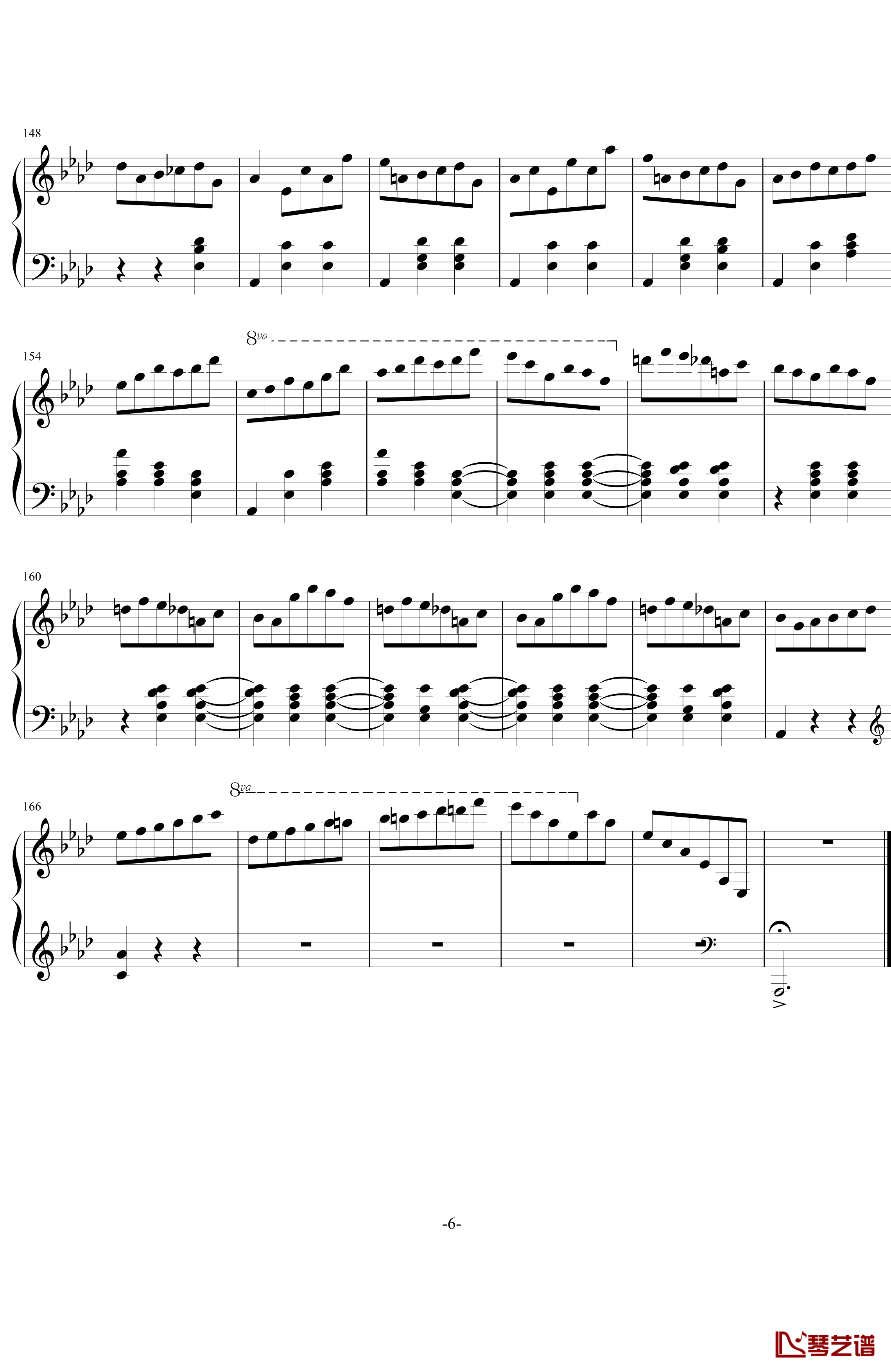 肖邦圆舞曲Op643钢琴谱-肖邦-chopin6