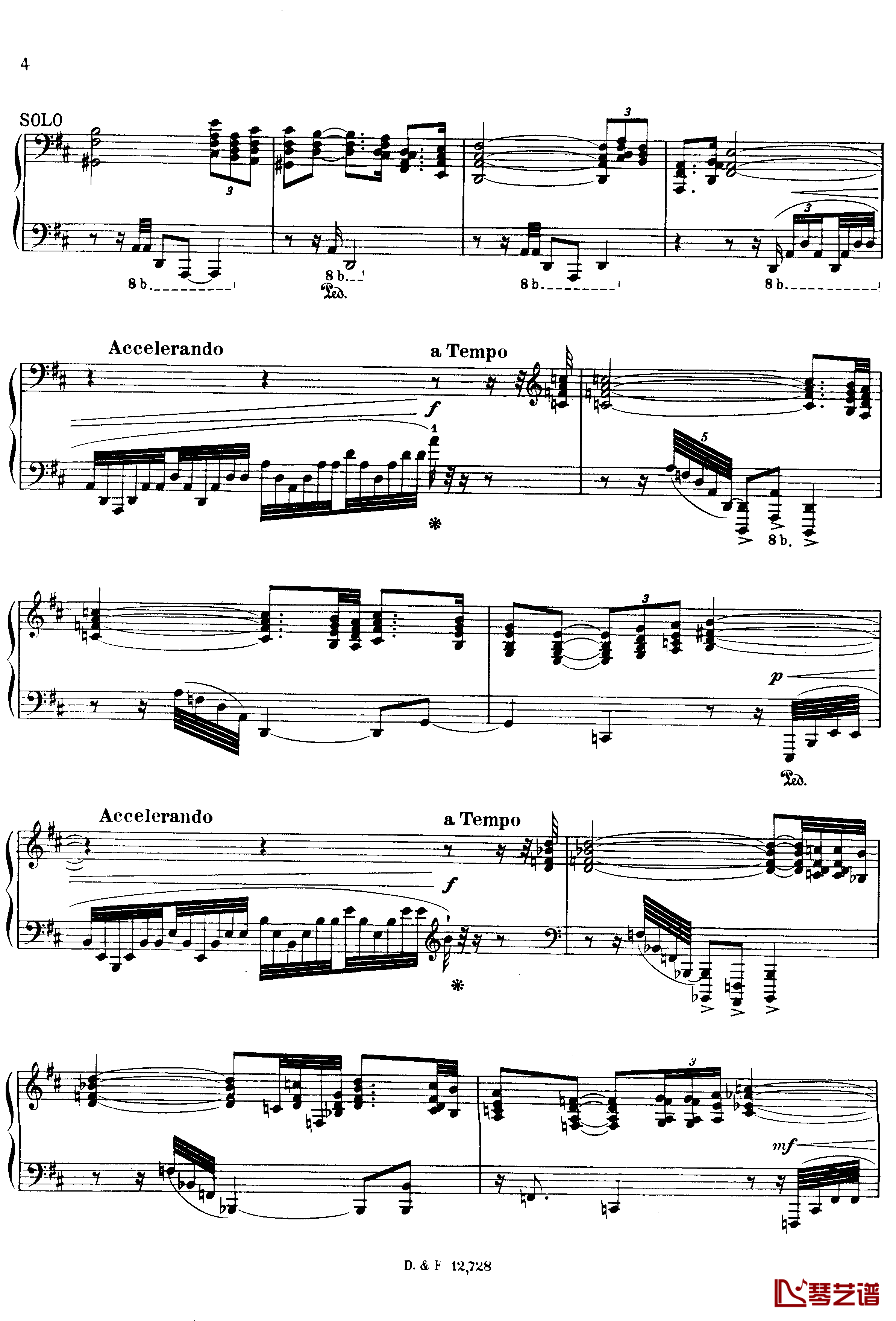 左手钢琴协奏曲钢琴谱-拉威尔-Ravel4