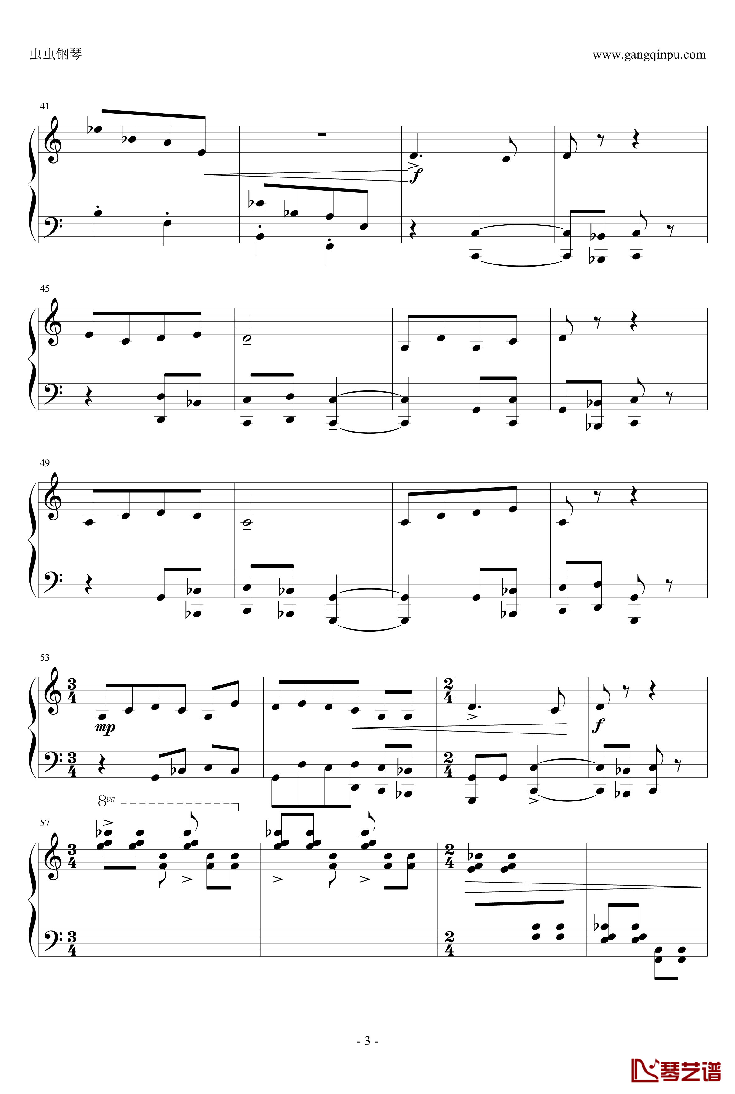 童嬉钢琴谱-朱践耳3