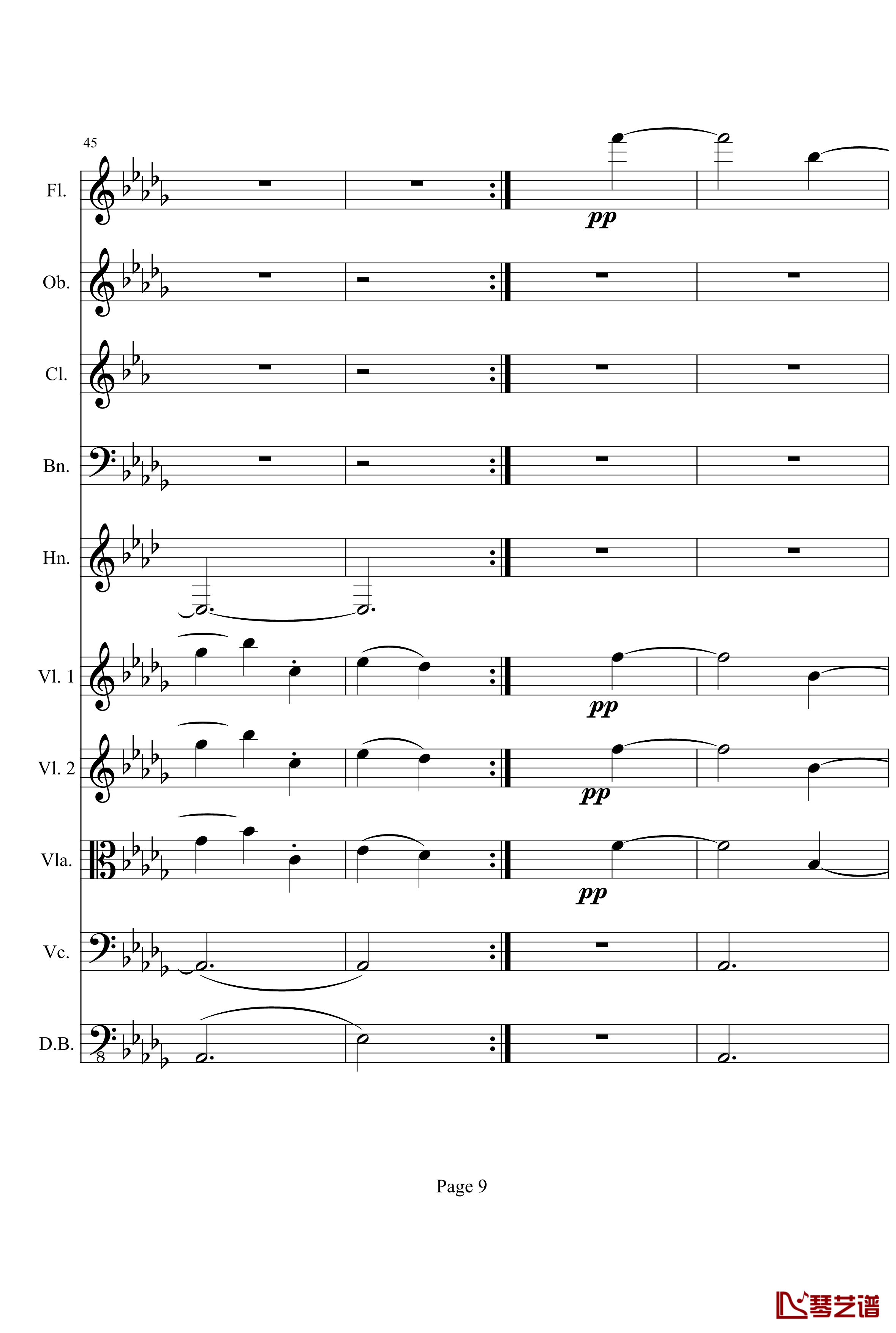 奏鸣曲之交响钢琴谱-第14首-Ⅱ-贝多芬-beethoven9