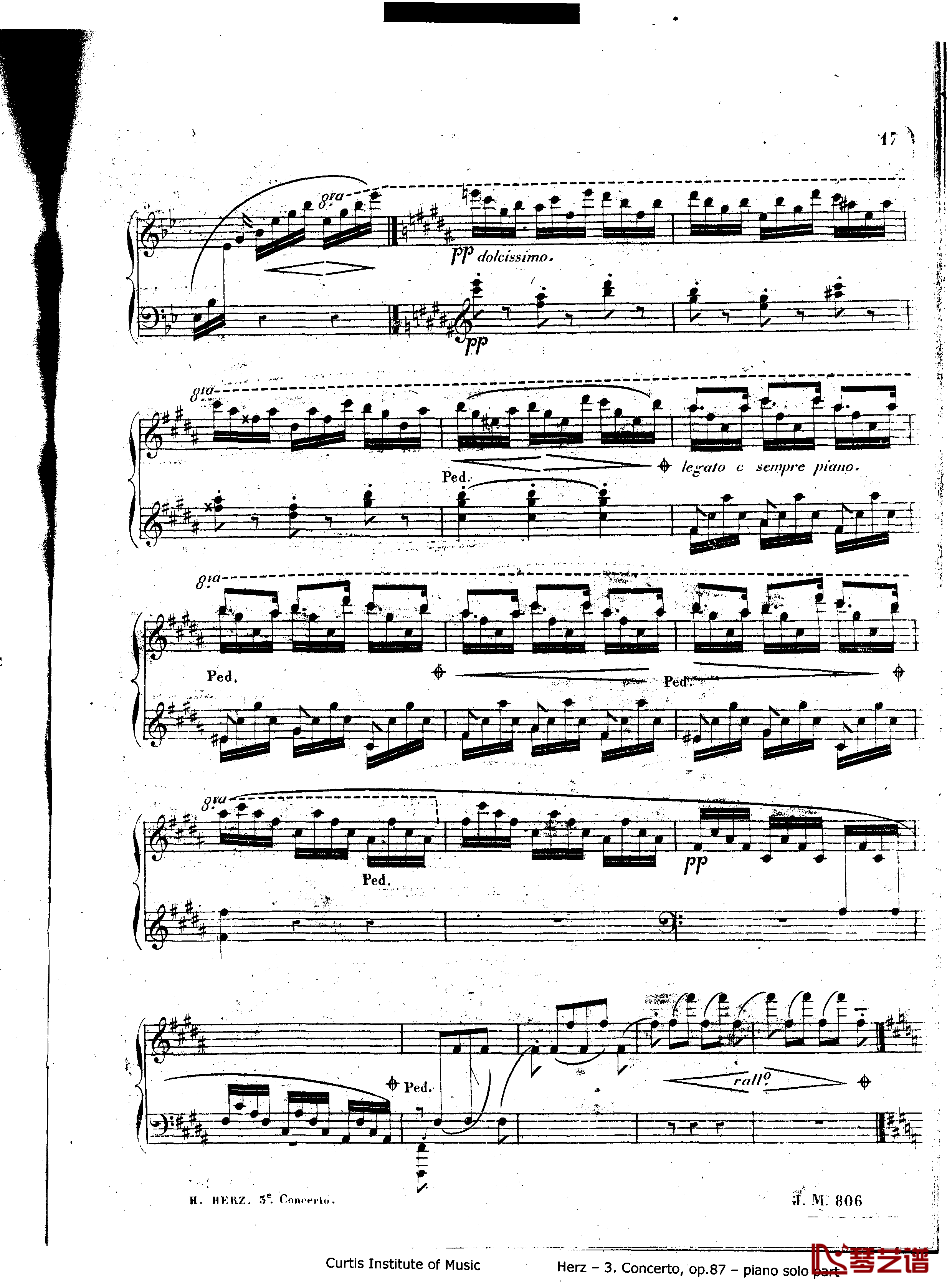 d小调第三钢琴协奏曲Op.87钢琴谱-赫尔兹17
