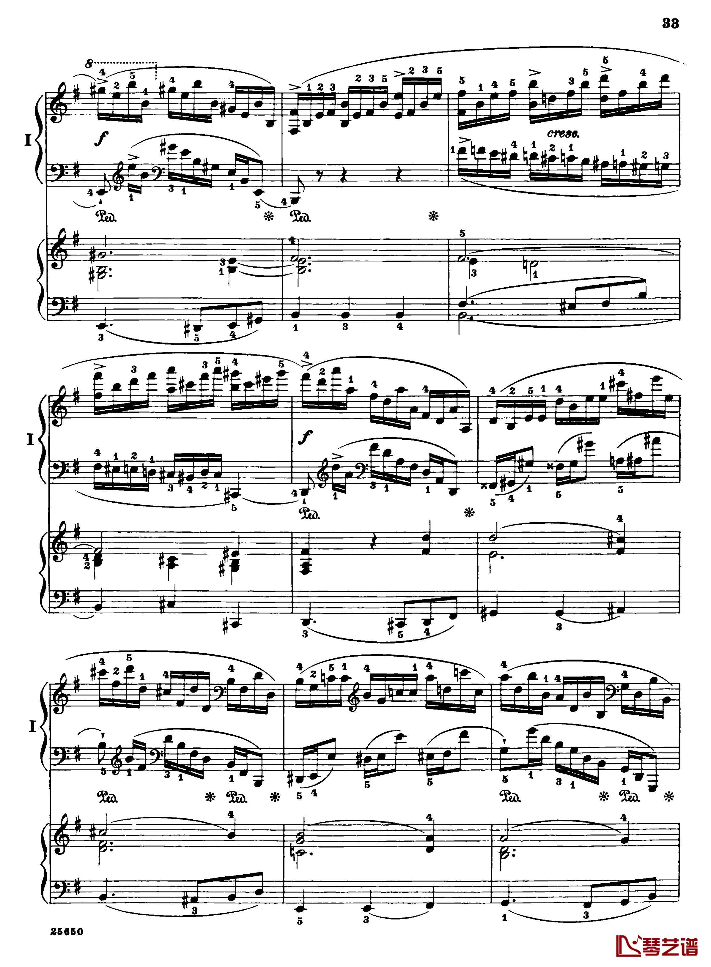 肖邦第一钢琴协奏曲钢琴谱-肖邦35