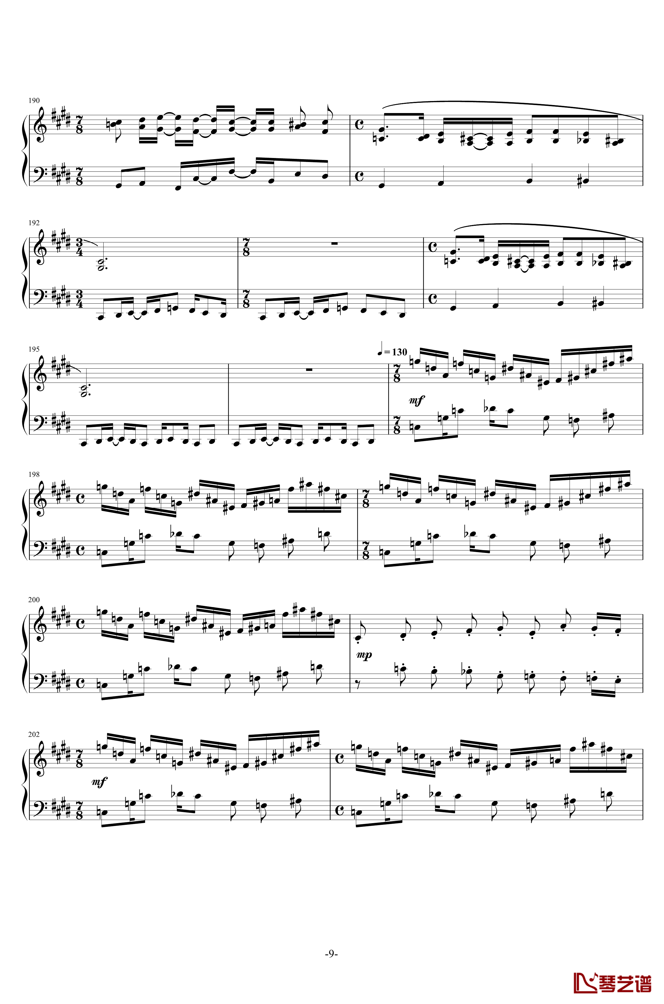 Kefka's Theme钢琴谱-Final Fanstay XIV-最终幻想9