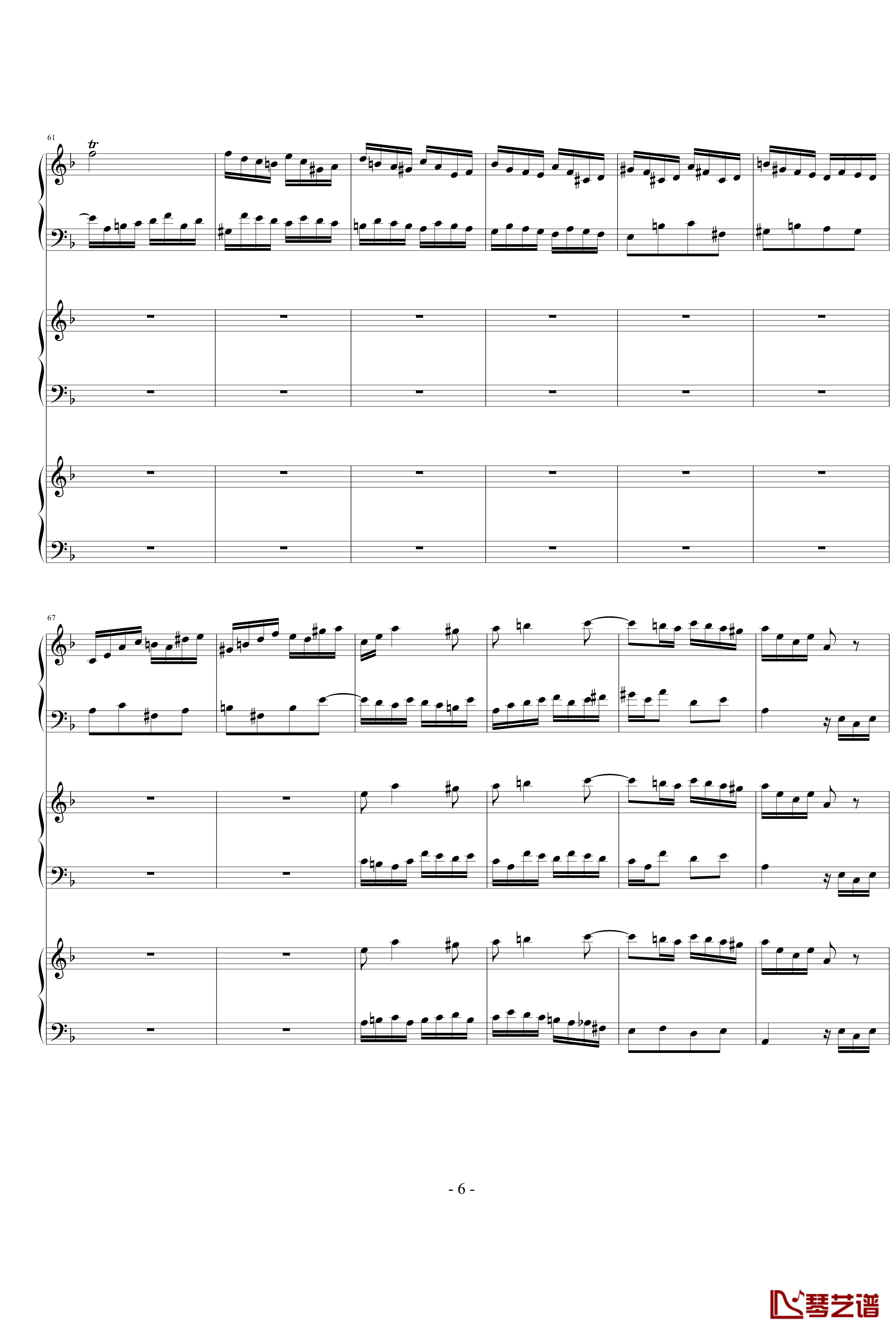 巴赫三键盘协奏曲钢琴谱-钢琴-巴赫-P.E.Bach6
