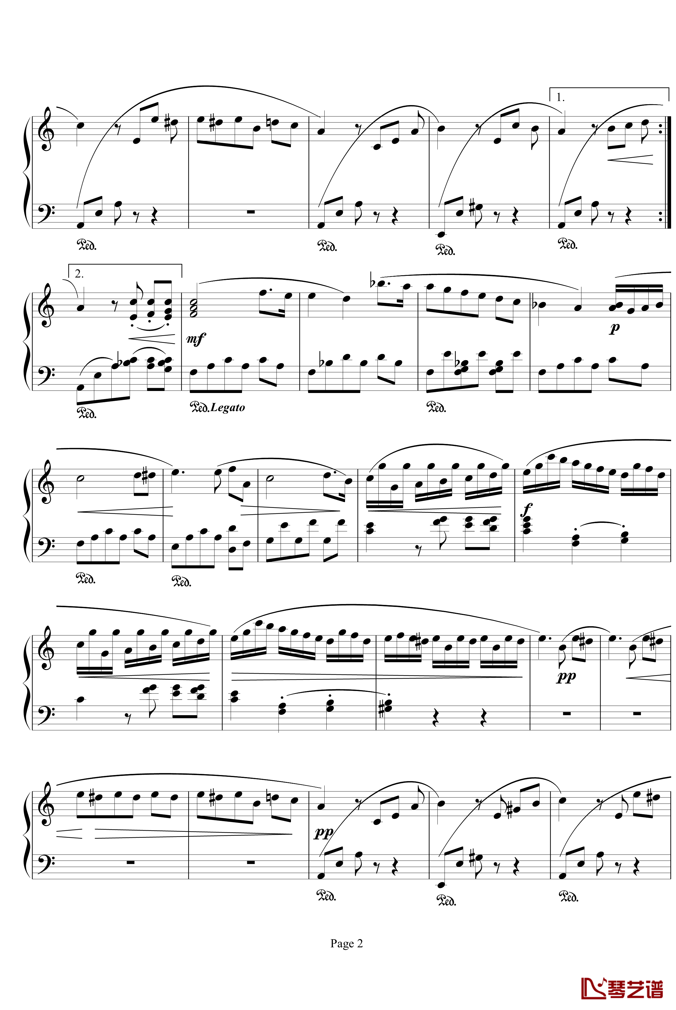 Fur Elise钢琴谱-agnesng版-贝多芬-beethoven2