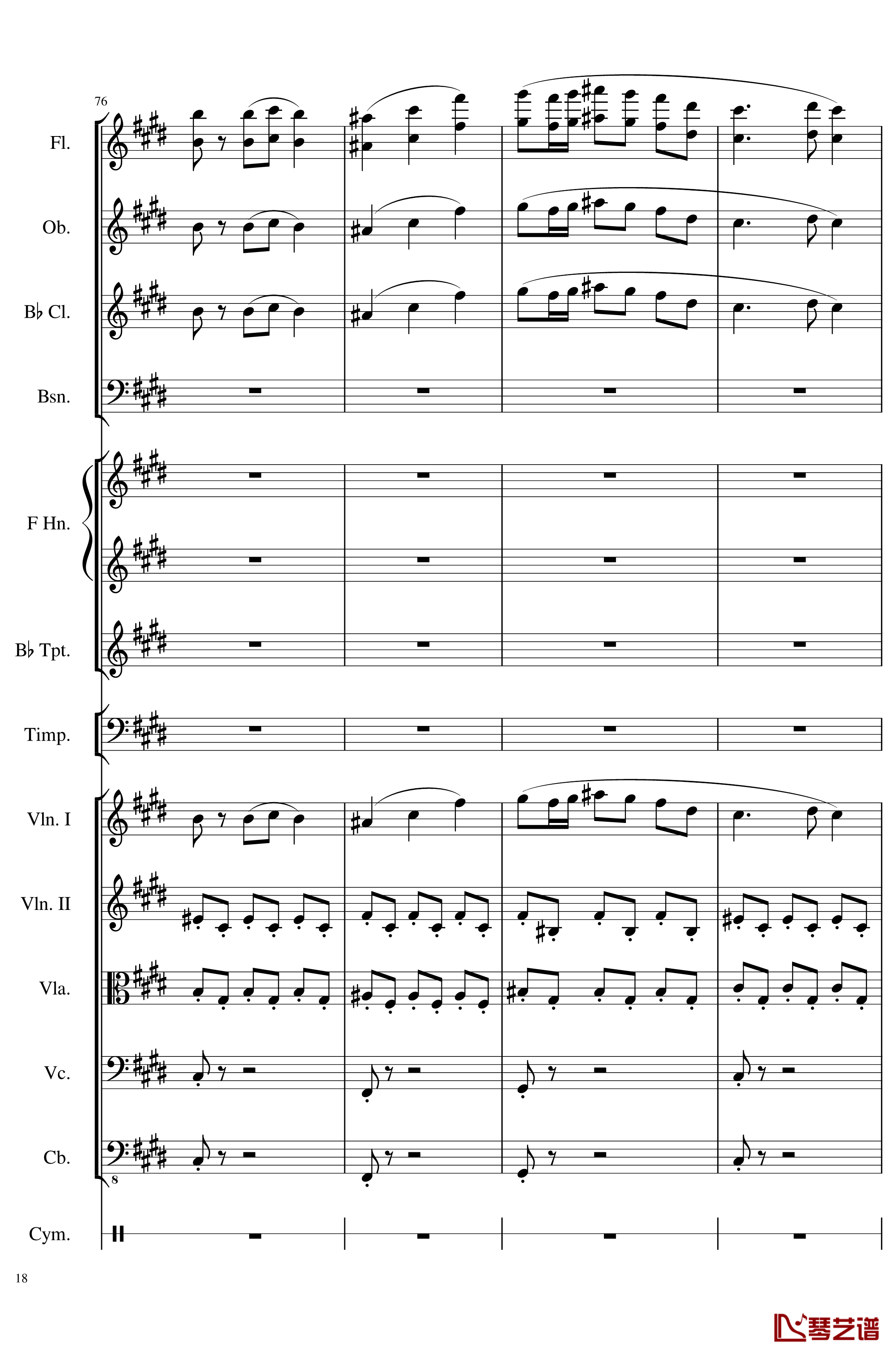 4 Contredanse for Chamber Orchestra, Op.120钢琴谱-No.3-一个球18