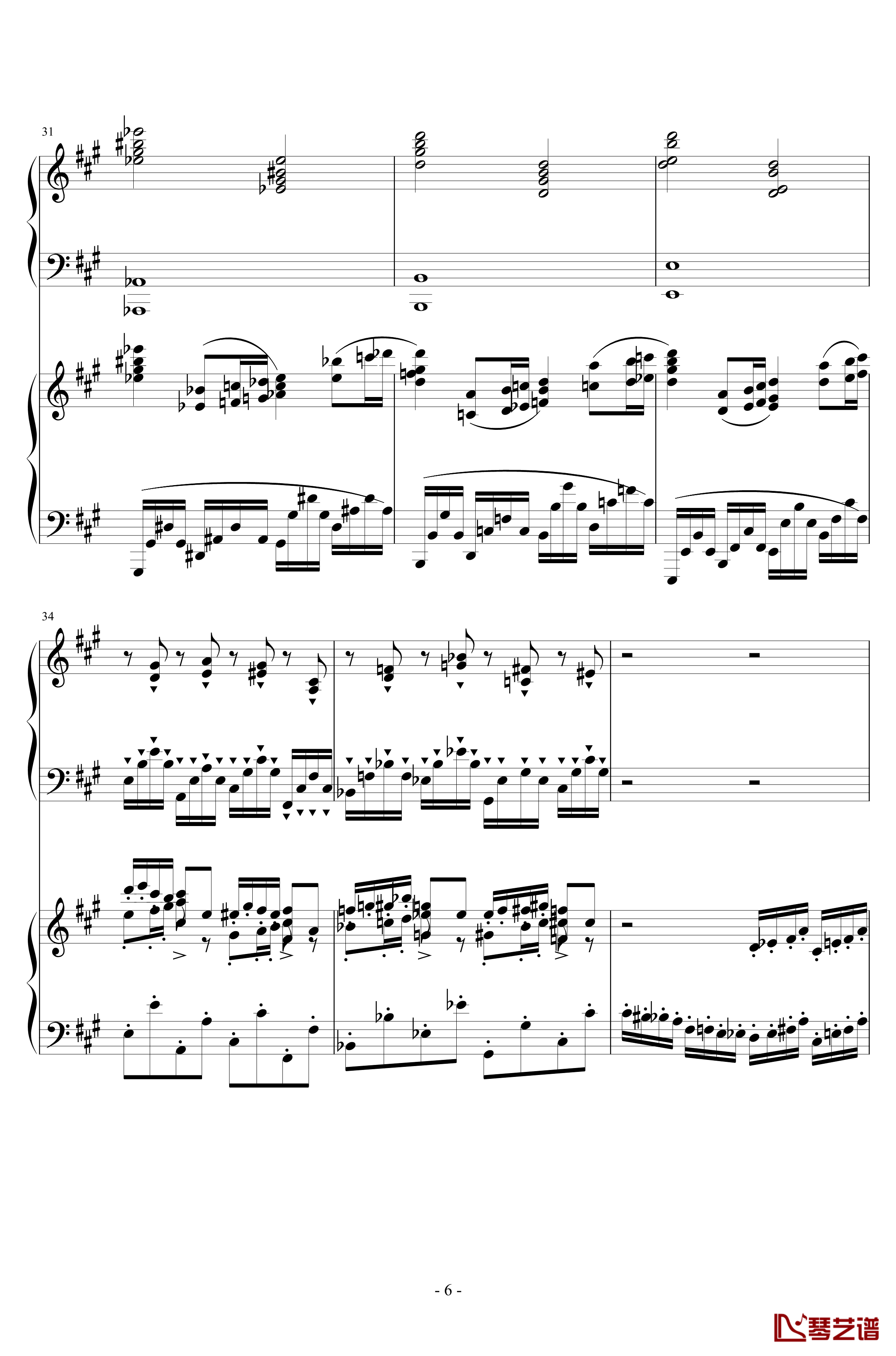 Piano Concerto No.6 in sharp F Minor Op.57 I.钢琴谱-一个球6