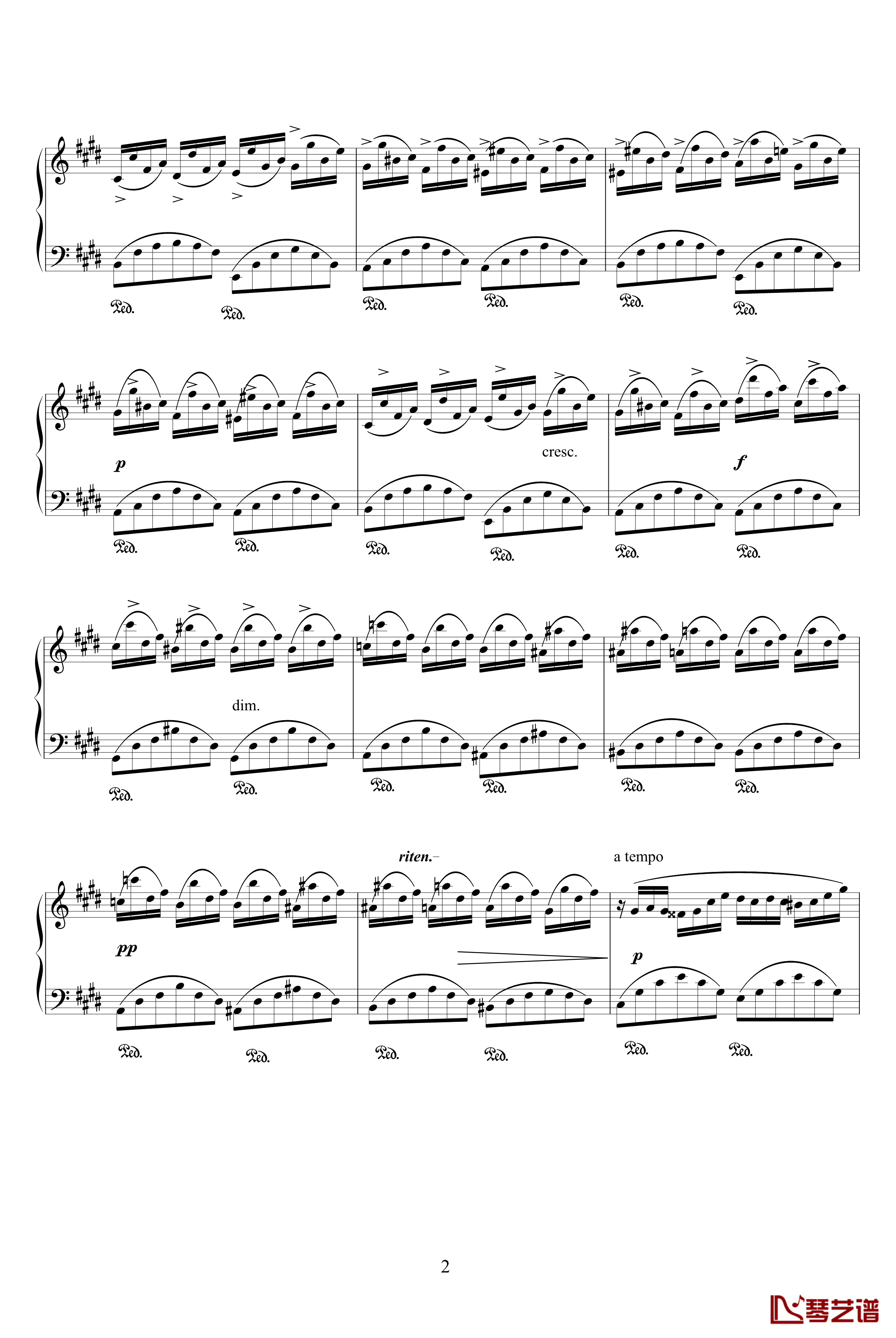 幻想即兴曲Op.66钢琴谱-肖邦-chopin2