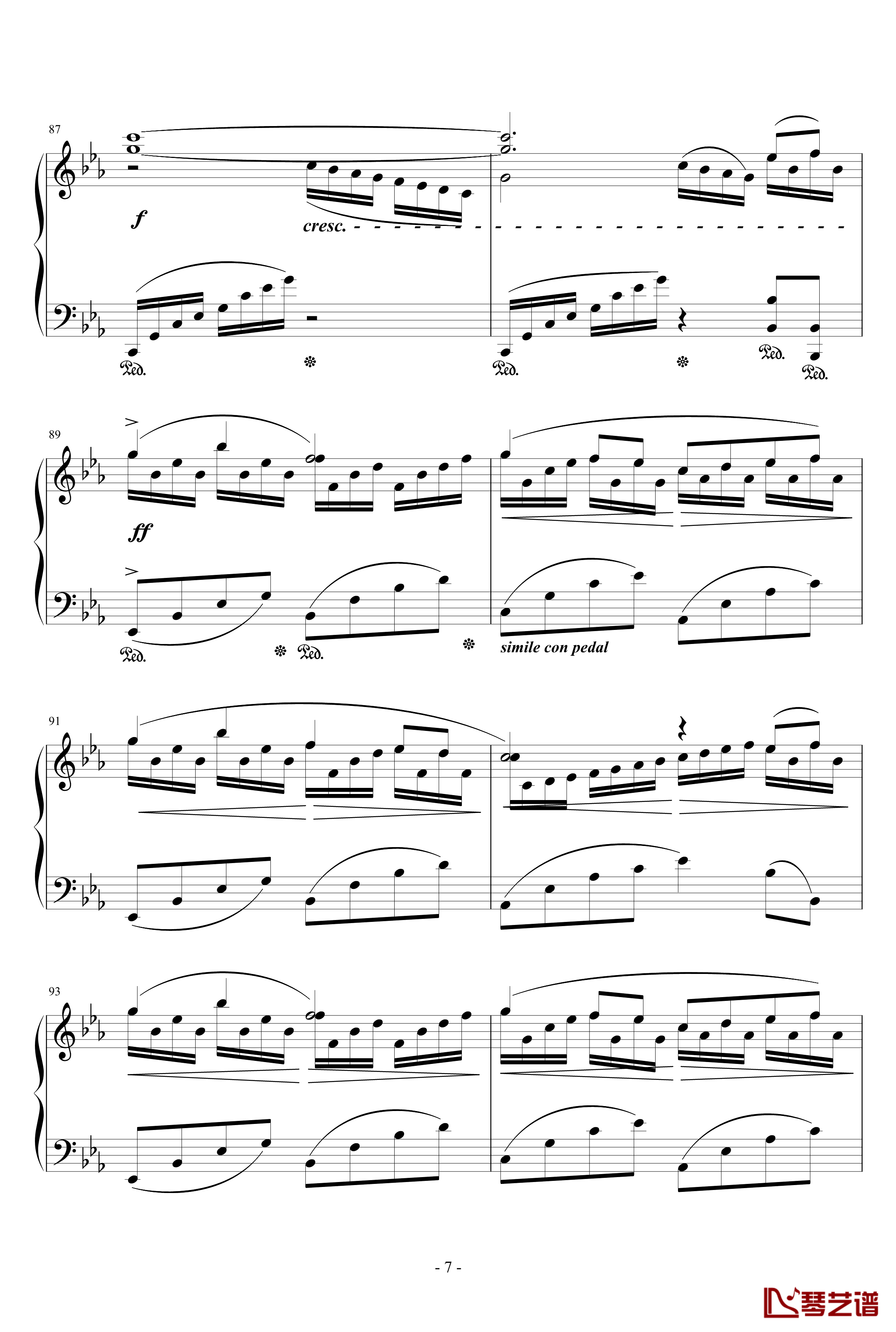 素敵だね钢琴谱-英文版-最终幻想7