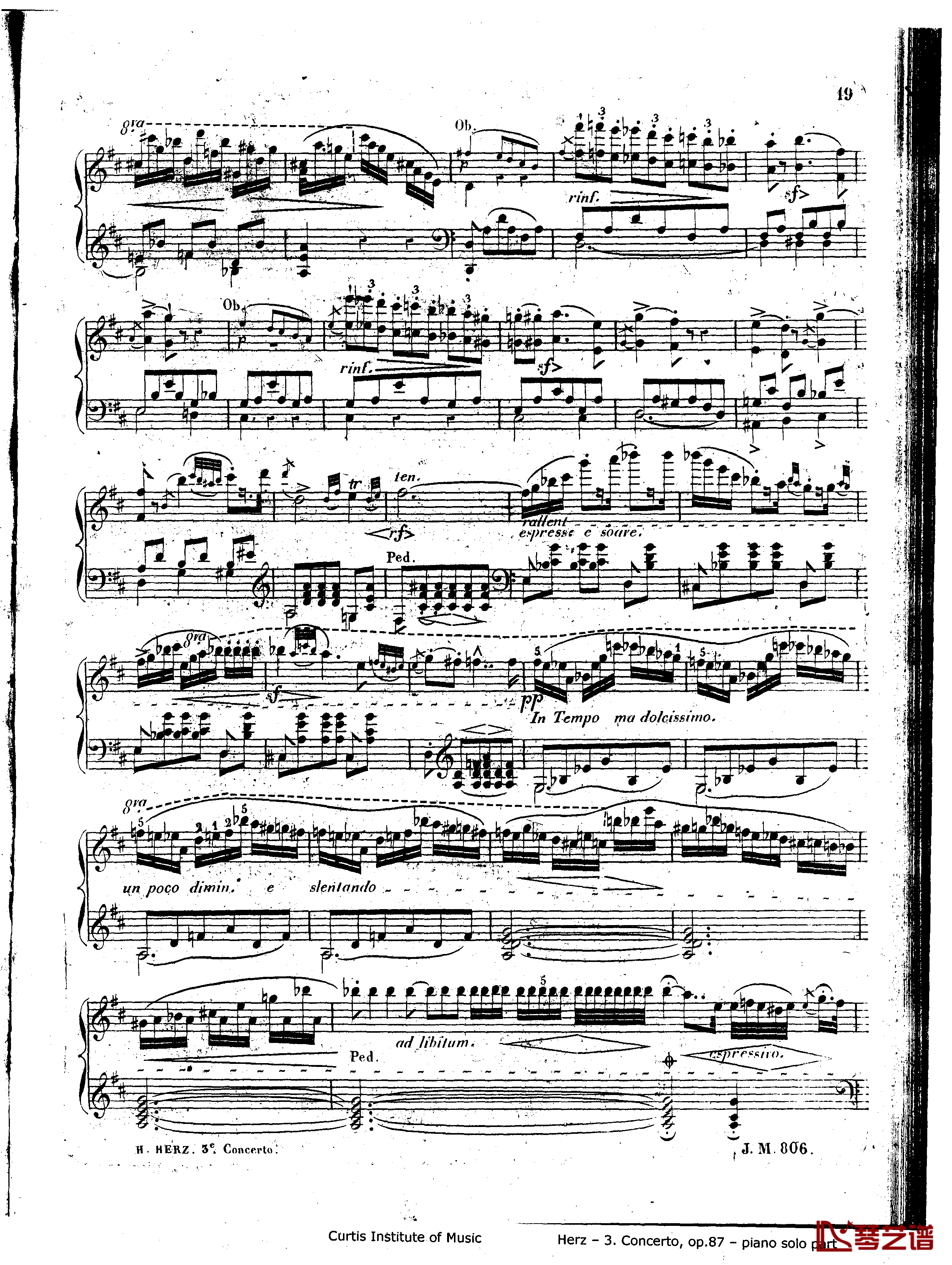 d小调第三钢琴协奏曲Op.87钢琴谱-赫尔兹19