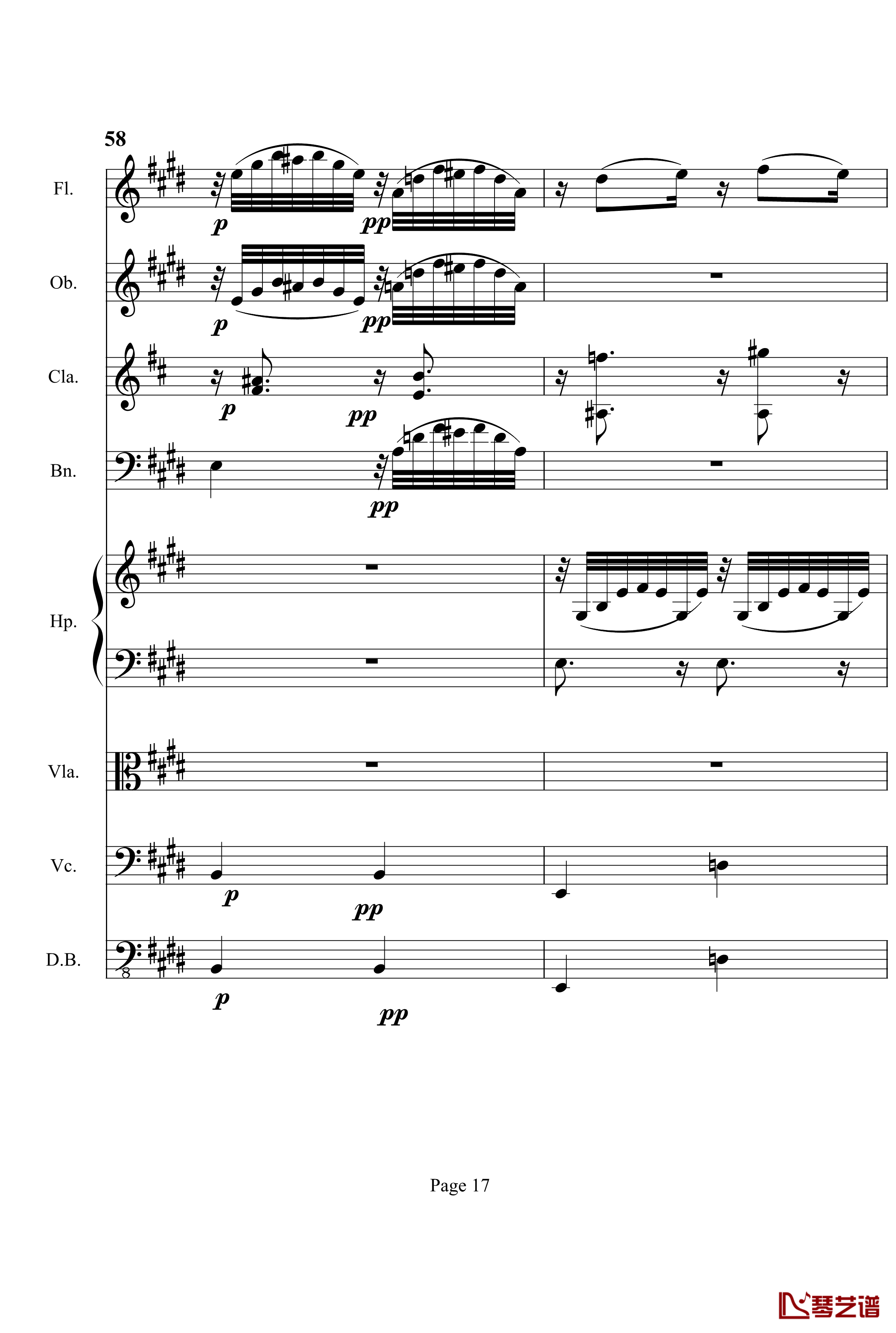 奏鸣曲之交响钢琴谱-第3首-Ⅱ-贝多芬-beethoven17