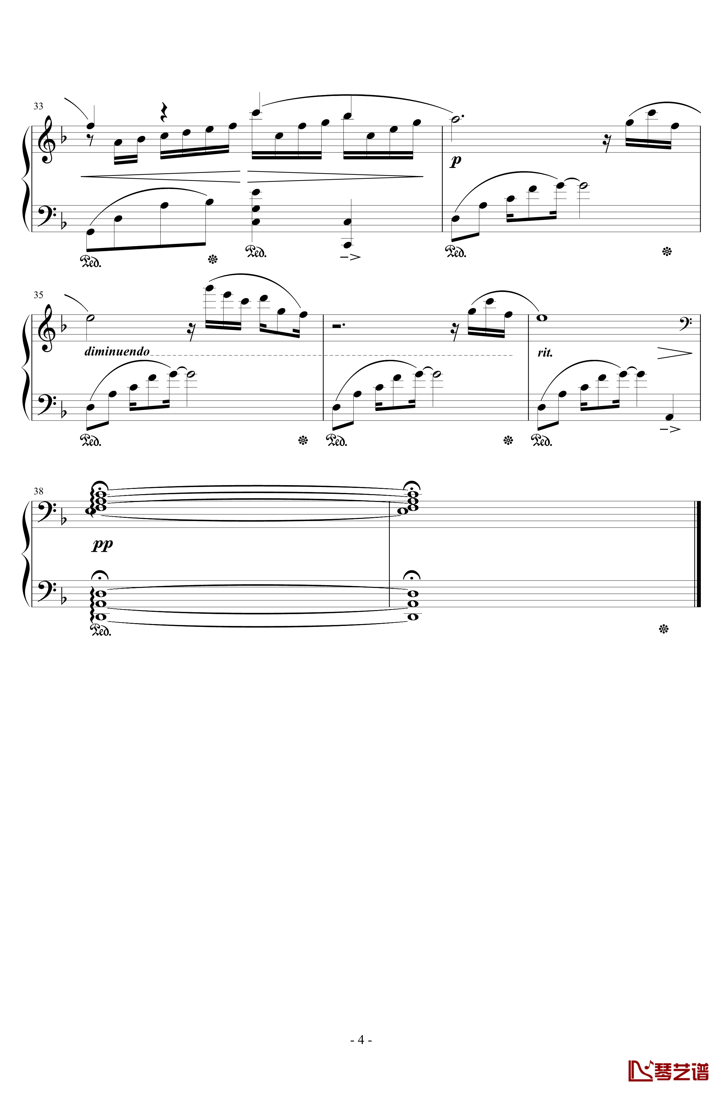 最终幻想13雷霆主题歌钢琴谱-ライトニングのテーマ-浜涡正志4