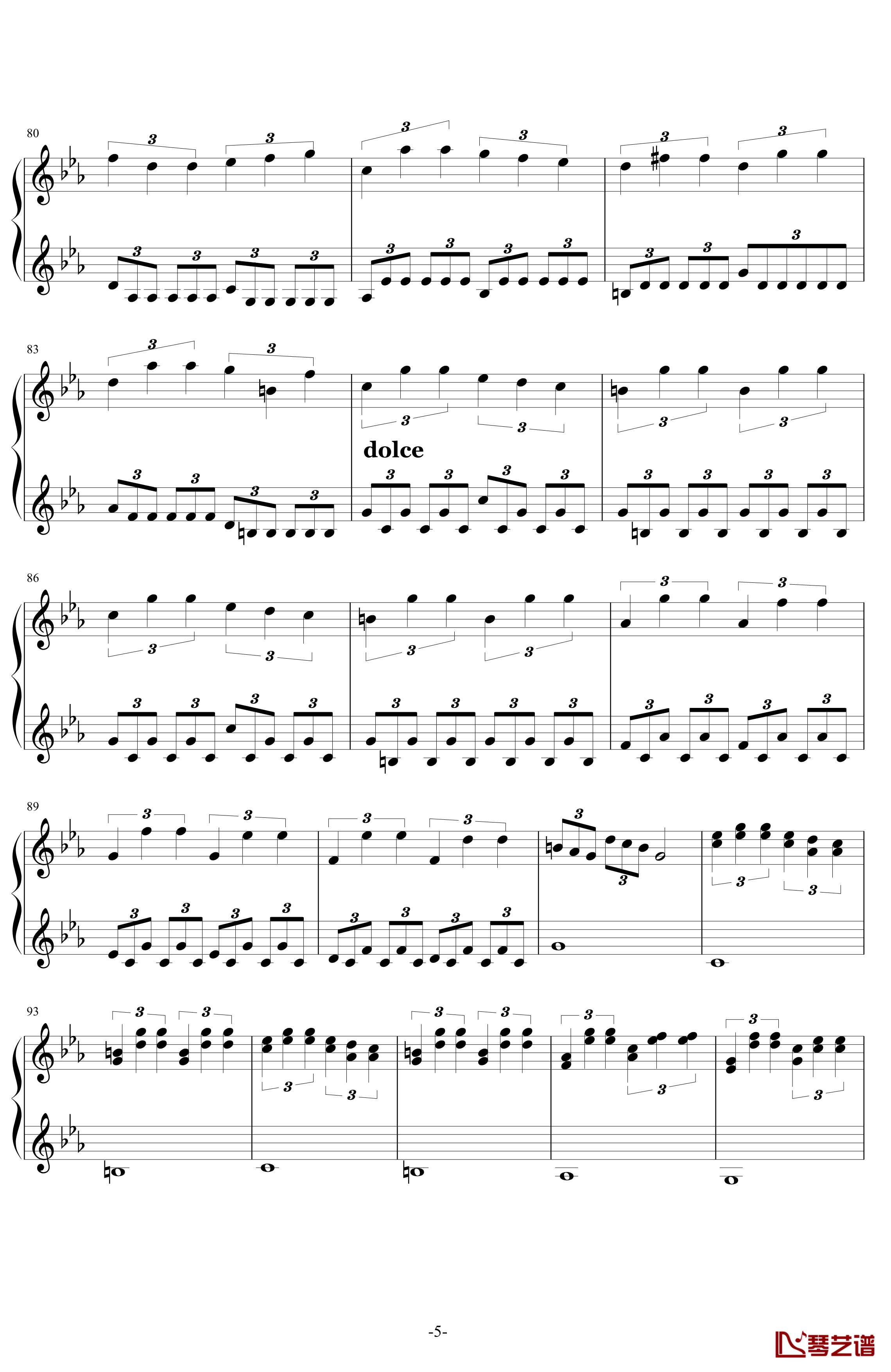 C小调第一钢琴奏鸣曲第二乐章钢琴谱-Ver 2011.6-舍勒七世5