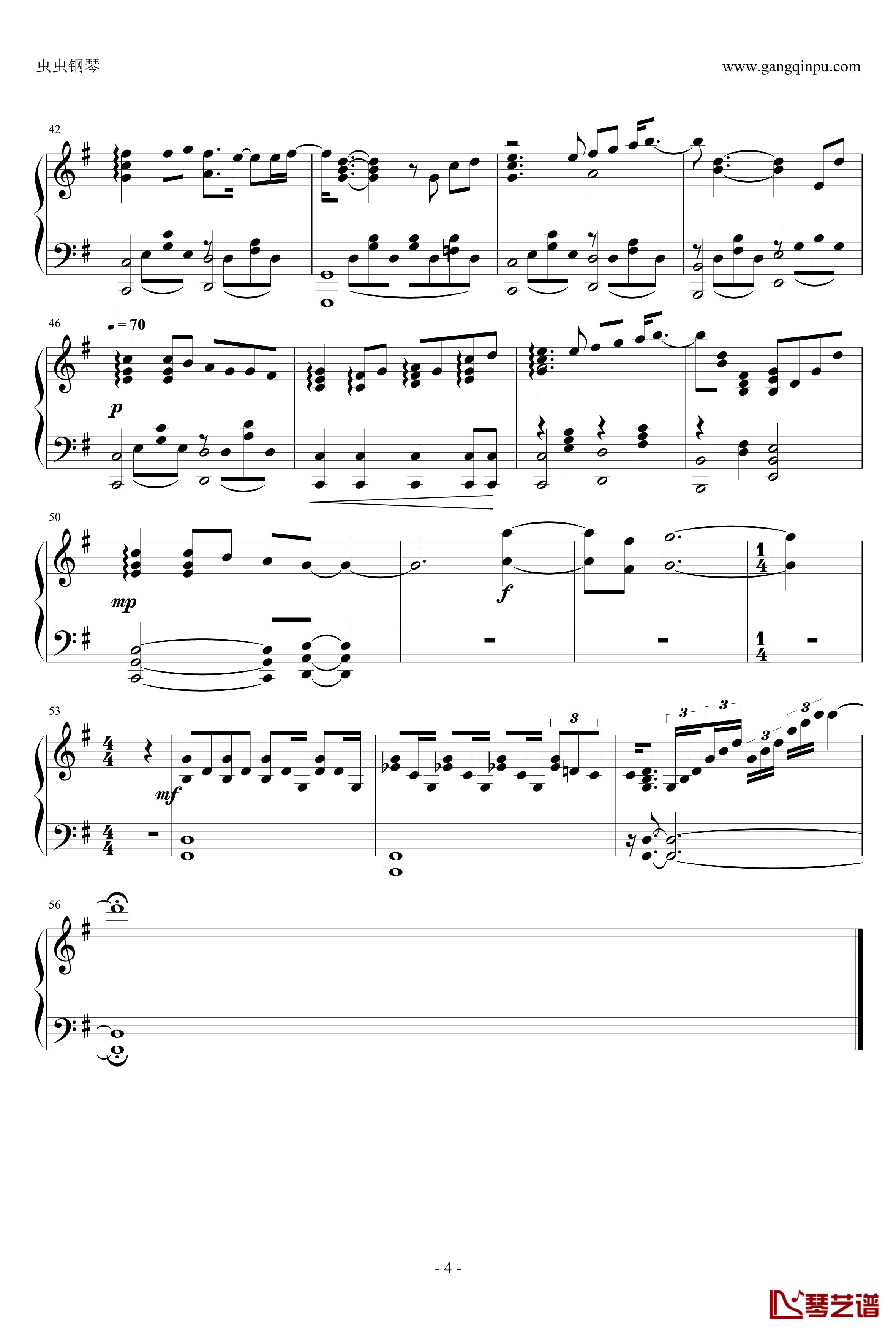 蜗牛钢琴谱-周杰伦4