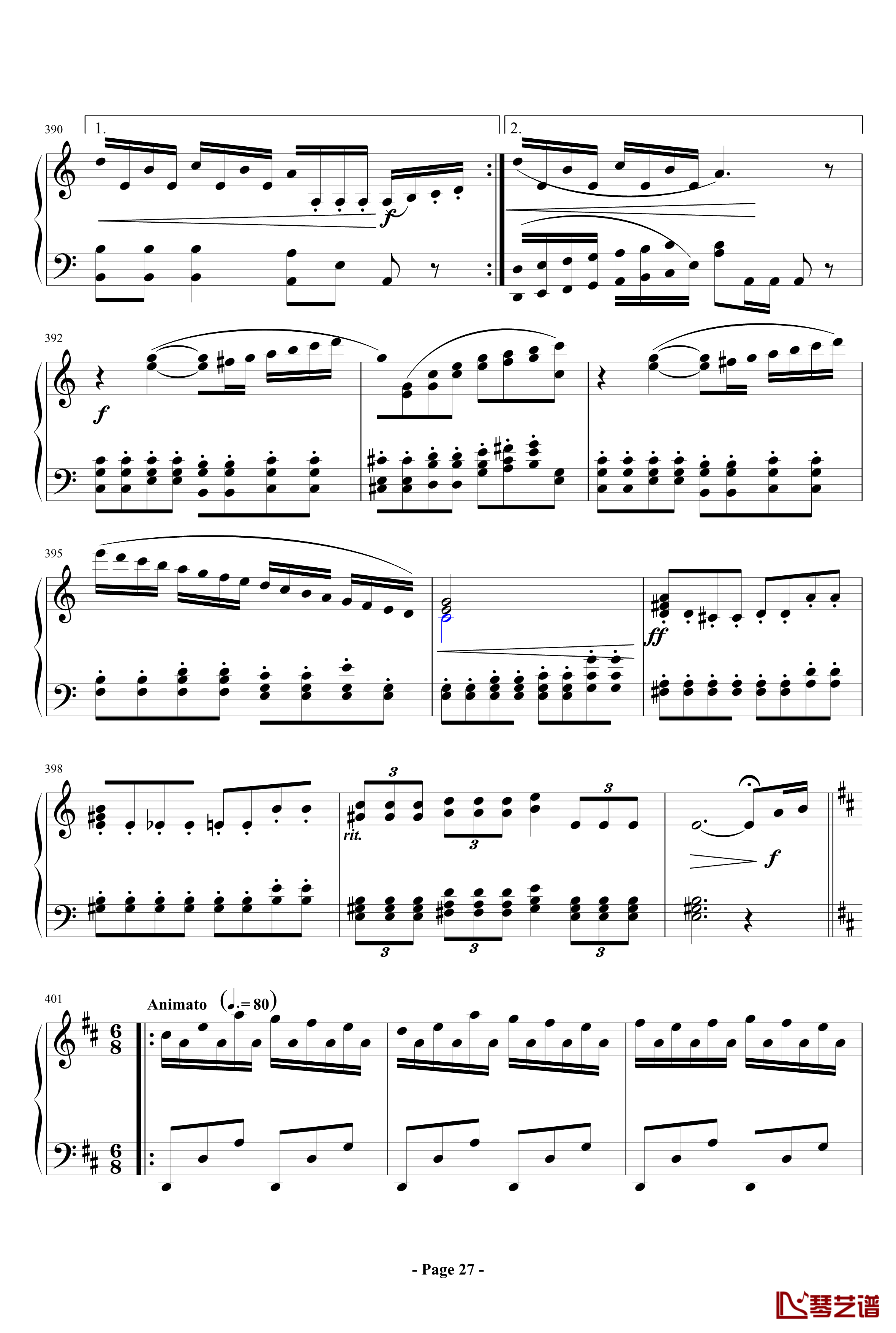 中考之后的回忆钢琴谱-lujianxiang55527