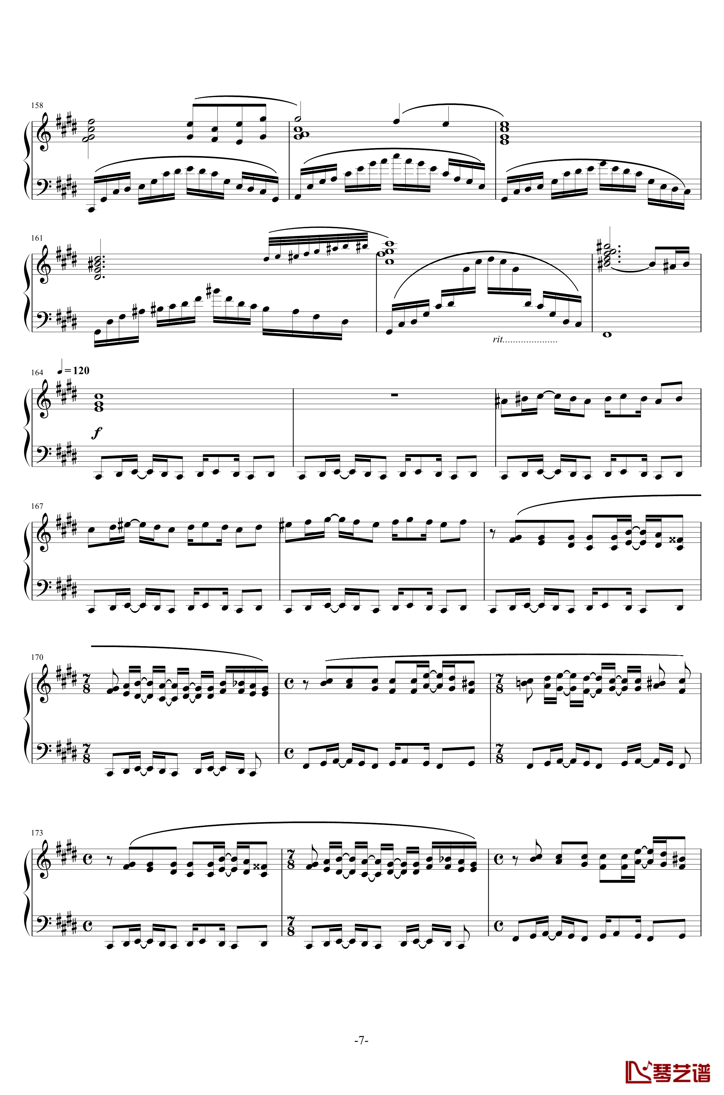 Kefka's Theme钢琴谱-Final Fanstay XIV-最终幻想7