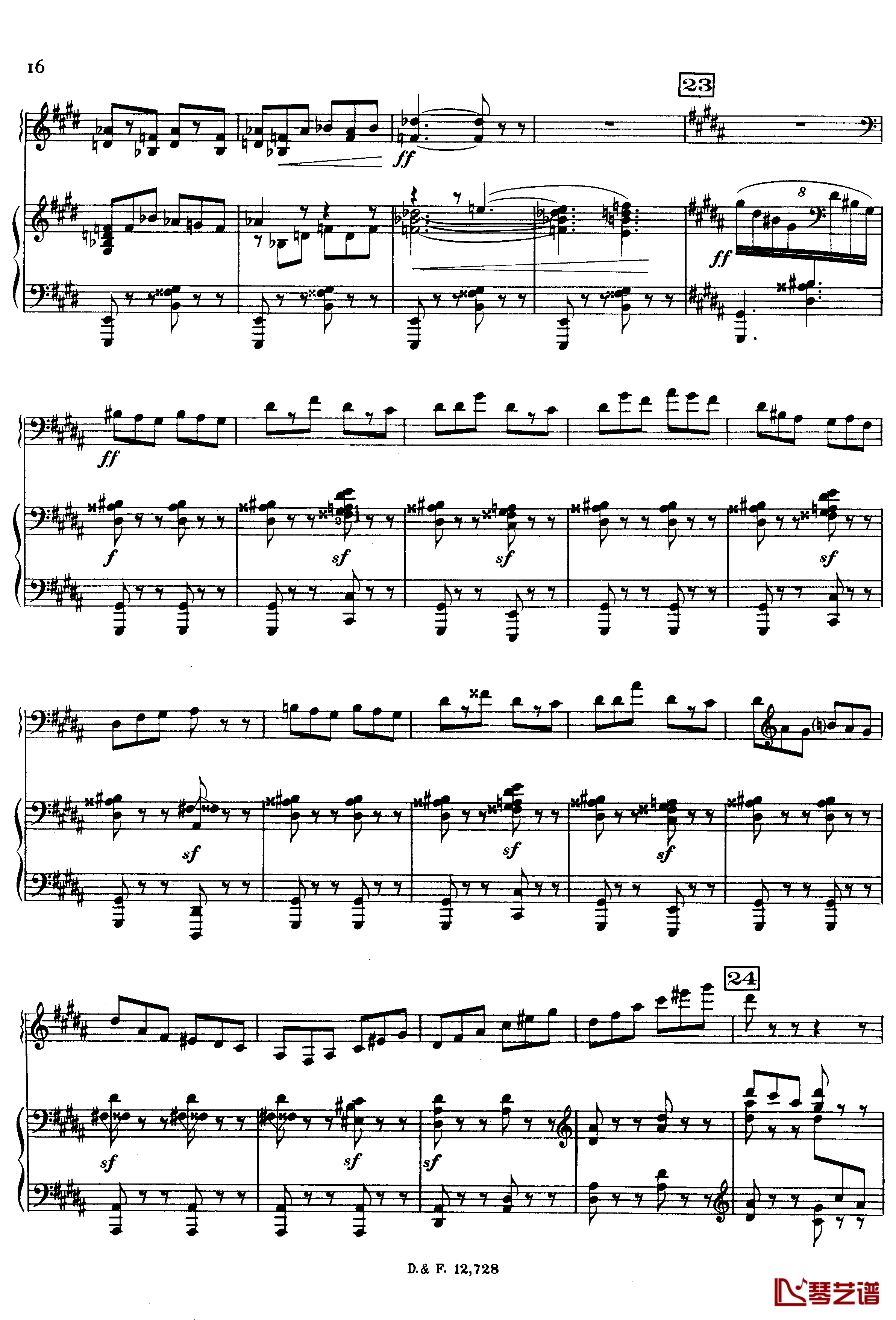 左手钢琴协奏曲钢琴谱-拉威尔-Ravel16