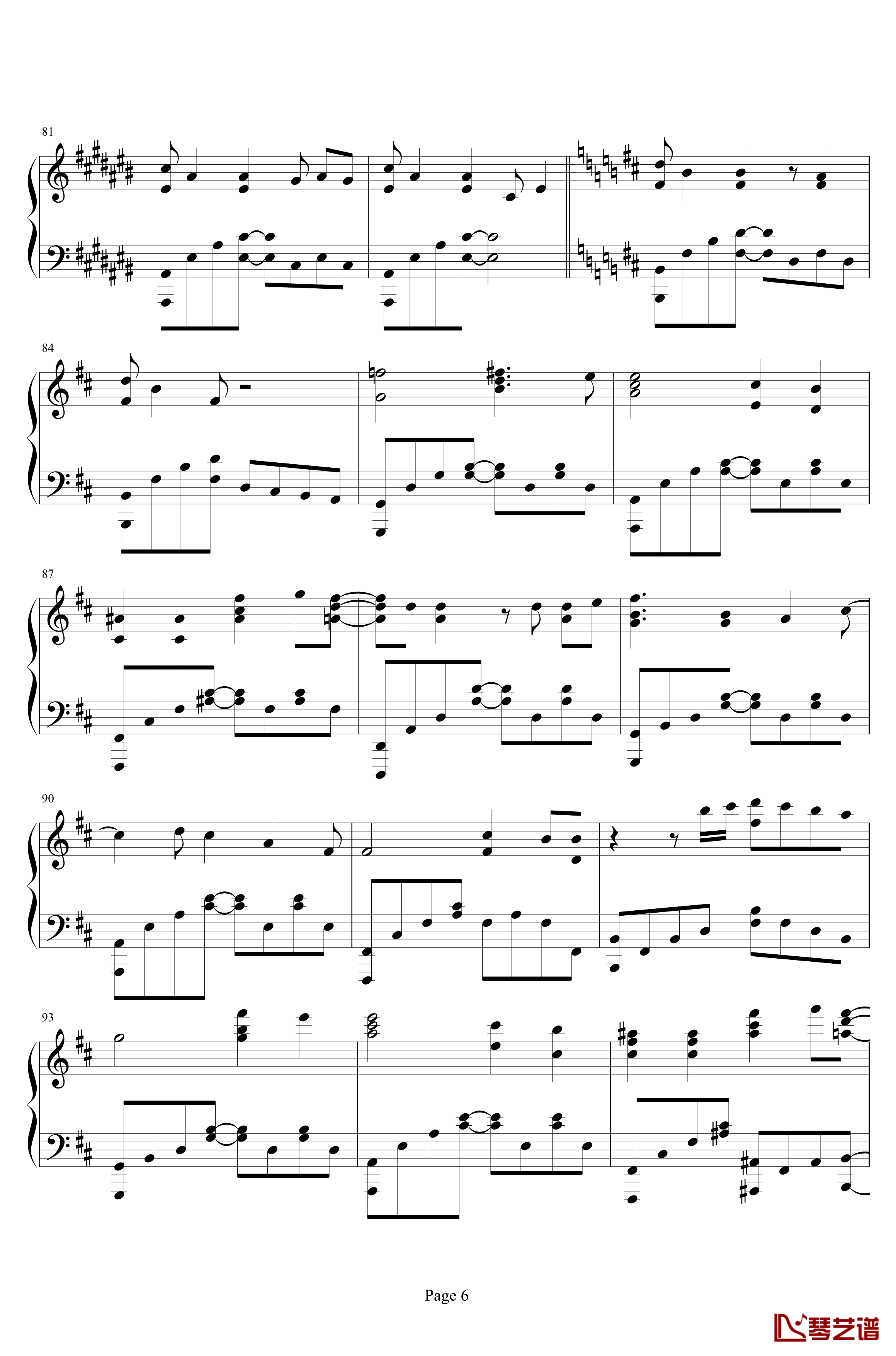 凹凸世界三部曲钢琴谱-Kyle Xian6
